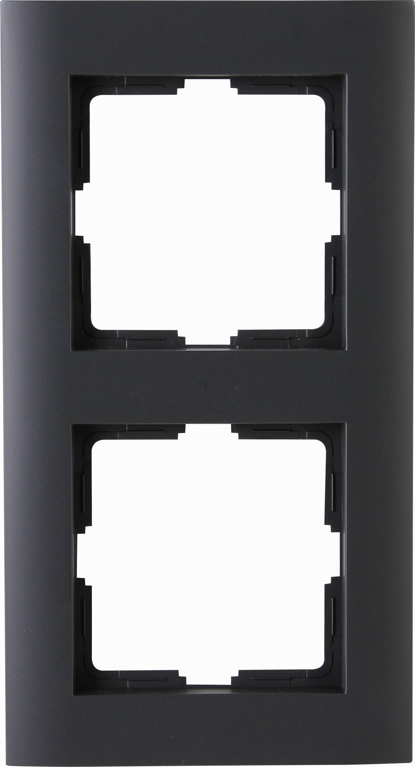 KOPP Abdeckrahmen Athenis, anthrazit, 2-fach