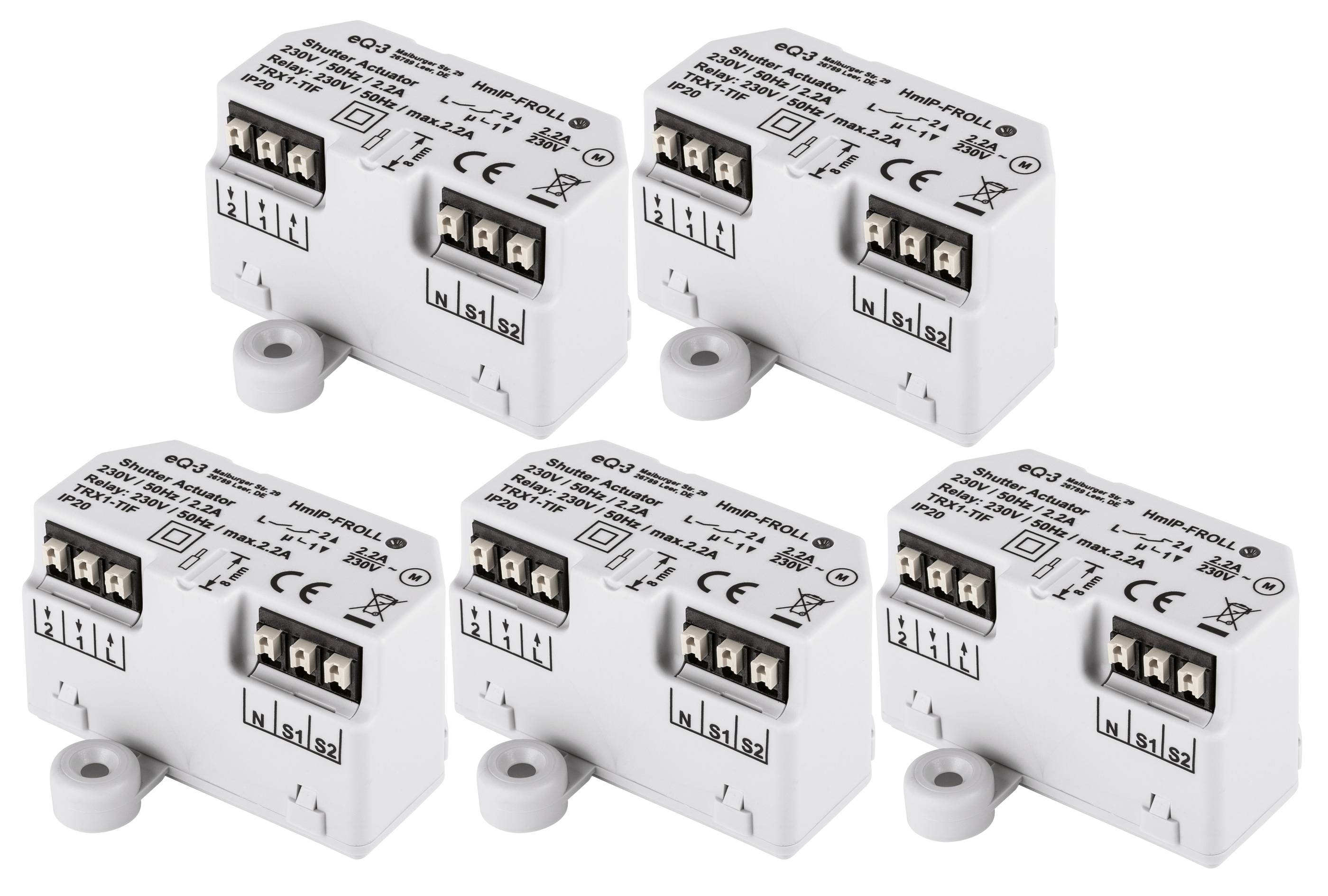 HOMEMATIC IP Smart Home 151347A0, Rollladenaktor, Unterputz, 5 Stück