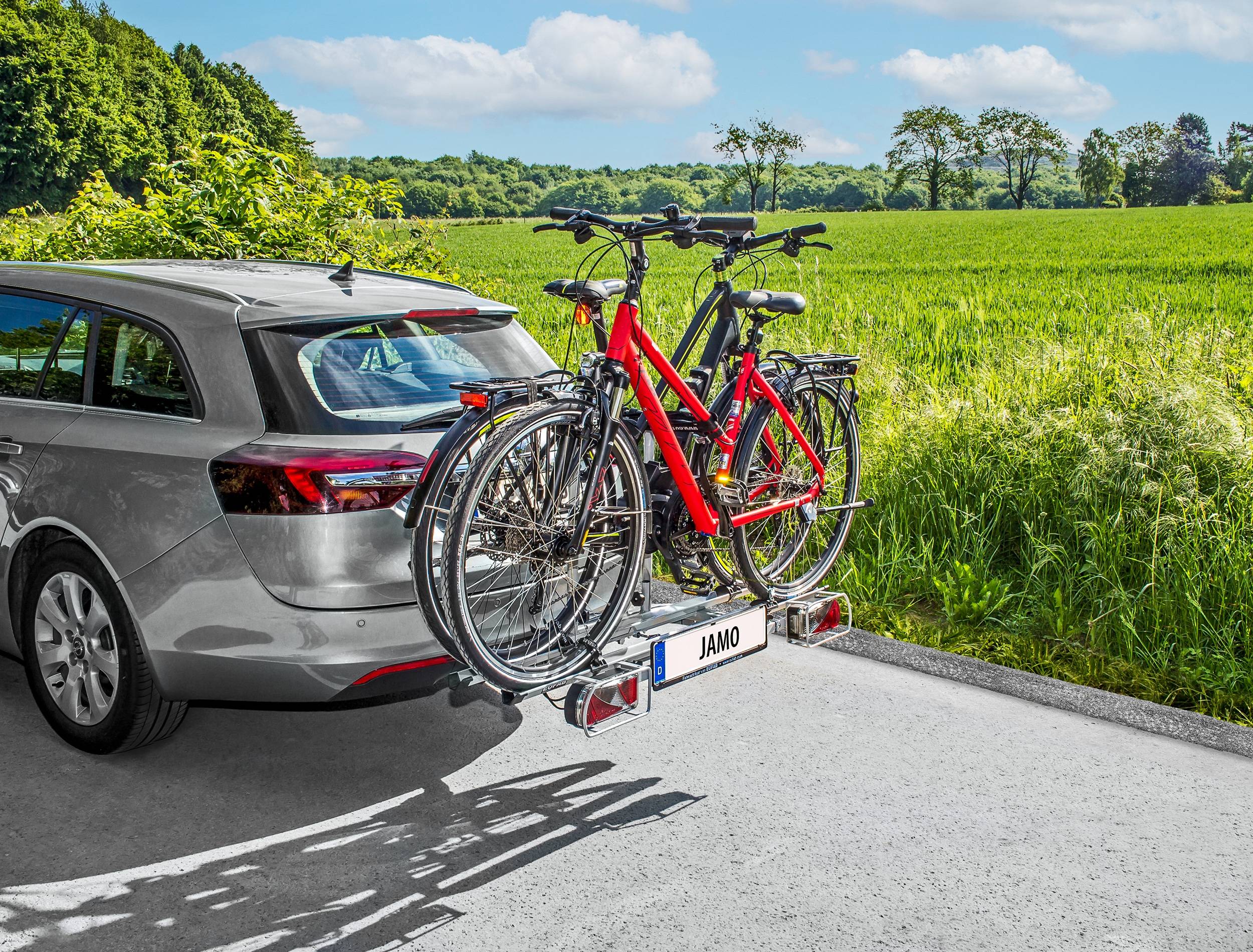EUFAB Fahrradträger JAMO, für 2 Fahrräder, inkl. Erweiterung und Wandhalterung