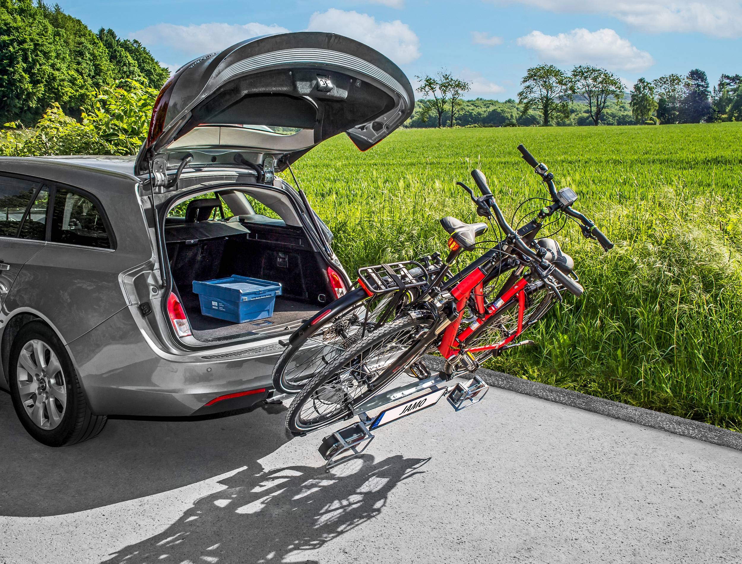 EUFAB Fahrradträger JAMO, für 2 Fahrräder, inkl. Erweiterung und Wandhalterung