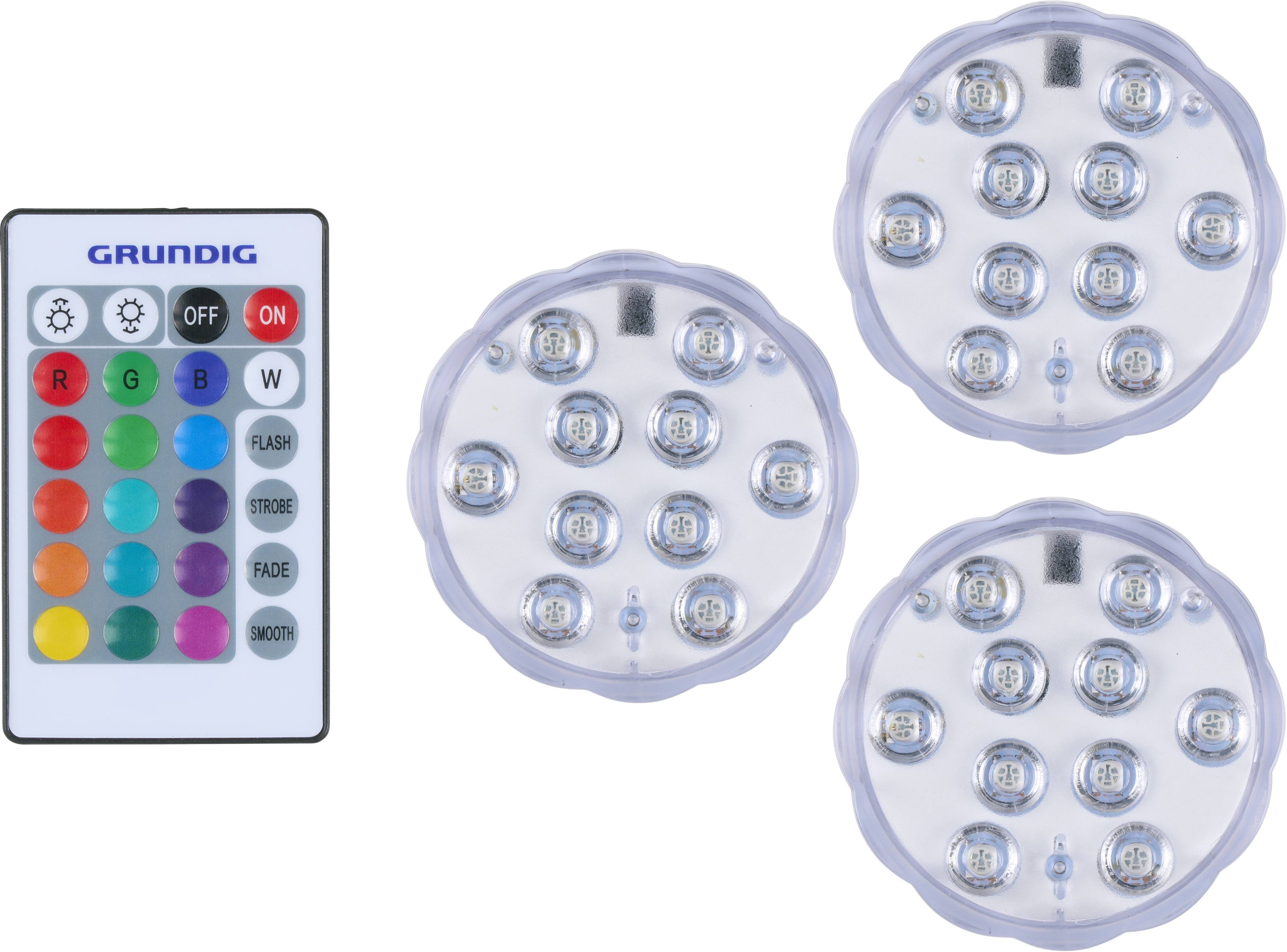 GRUNDIG, LED-Leuchten, 34741, 3er-Set, mit FB, weiß
