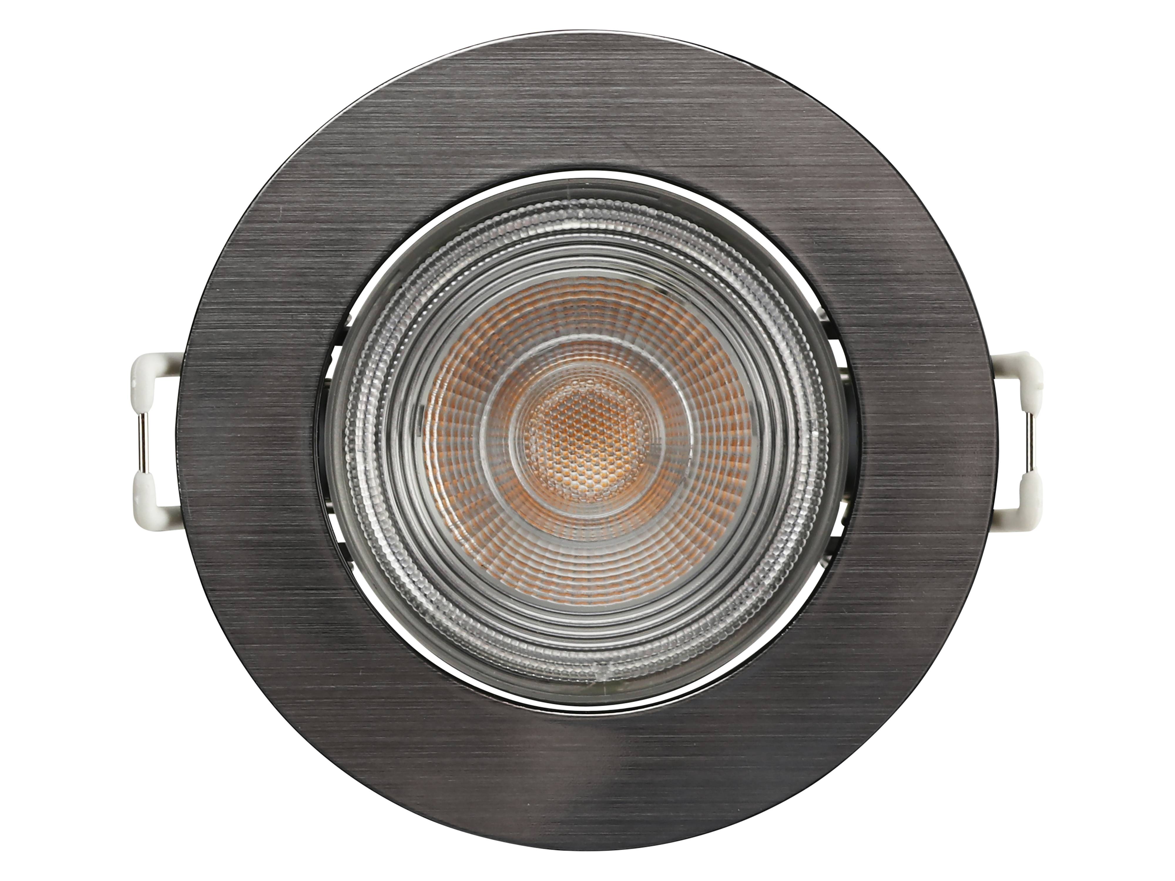 PHILIPS LED-Einbauleuchte, TARAGON, 380lm, 4,5W, 2700K, silber