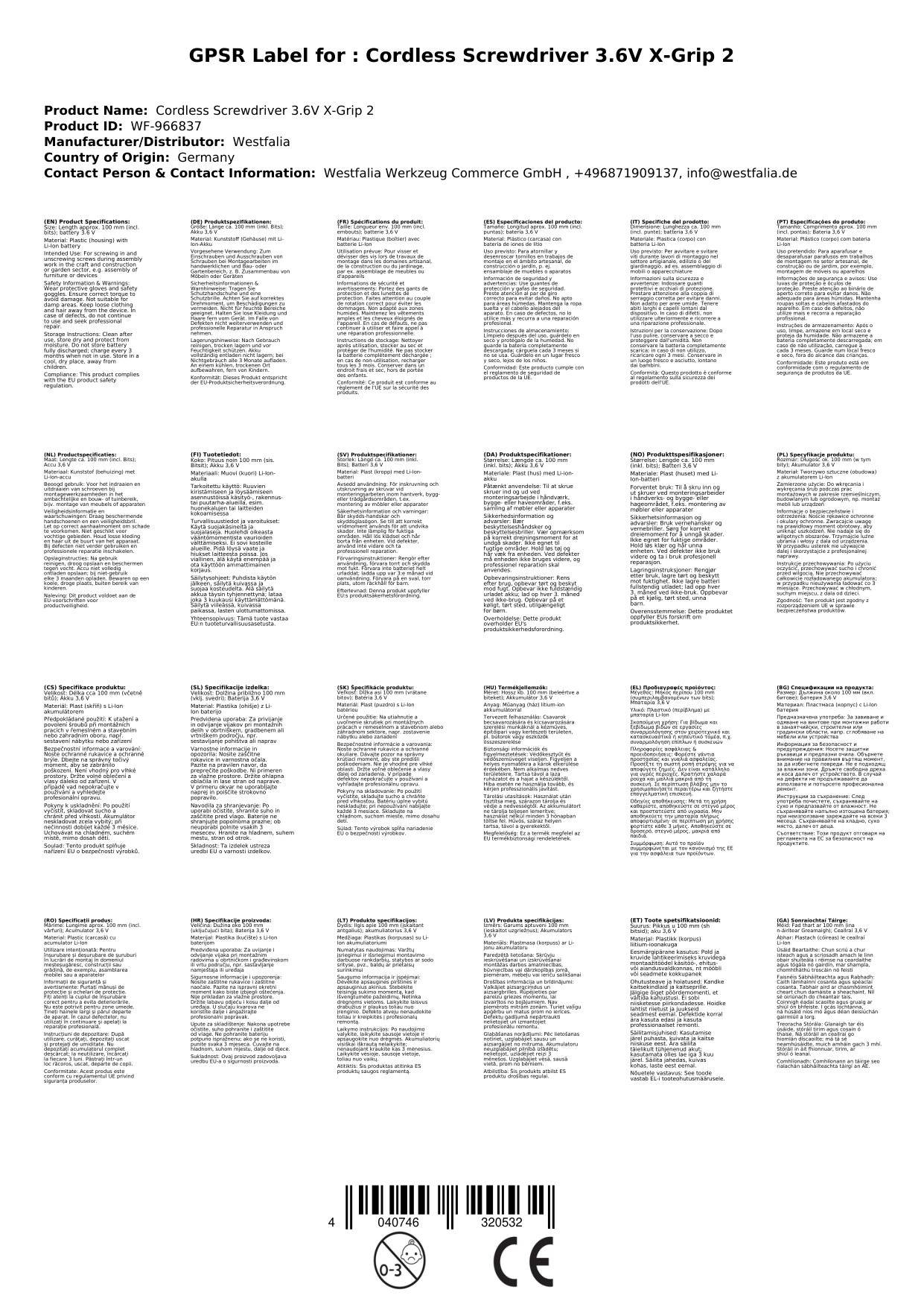 Akku Schraubendreher 3,6V X-Grip 2