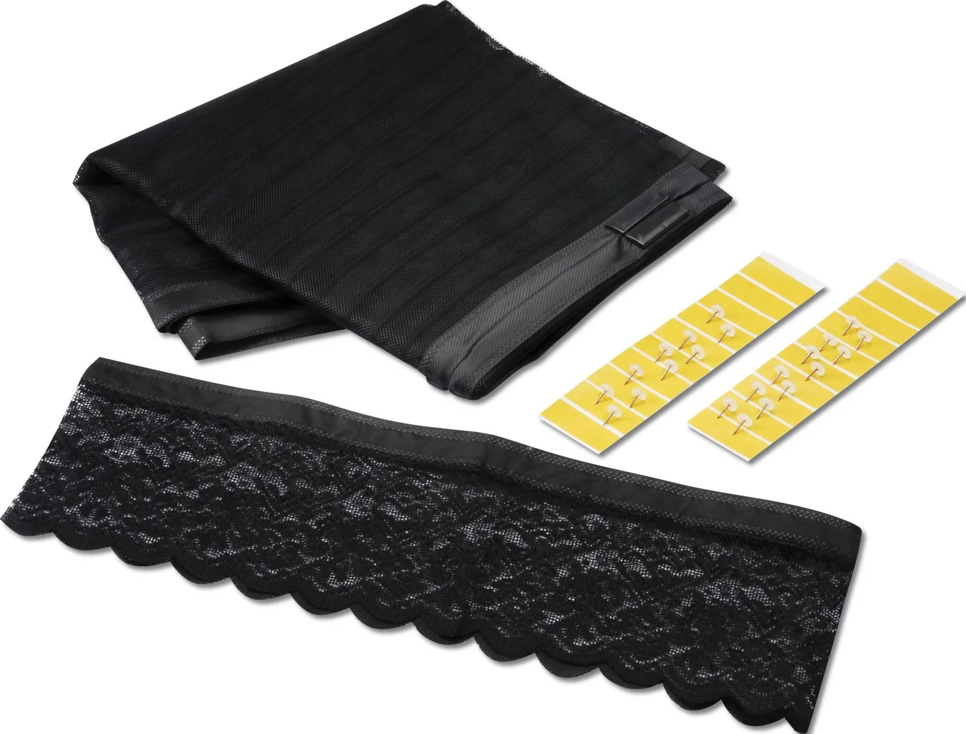 Moskitonetz Magic Klick 90 x 210 cm für Türen, schwarz mit Magnetverschluss