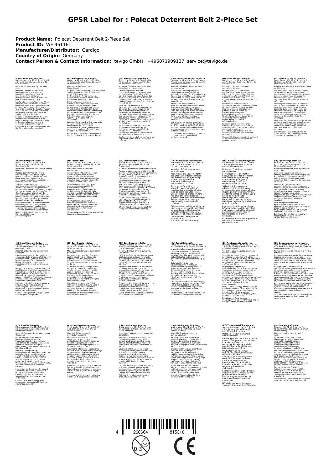 Marder-Abwehrgürtel 2er Set