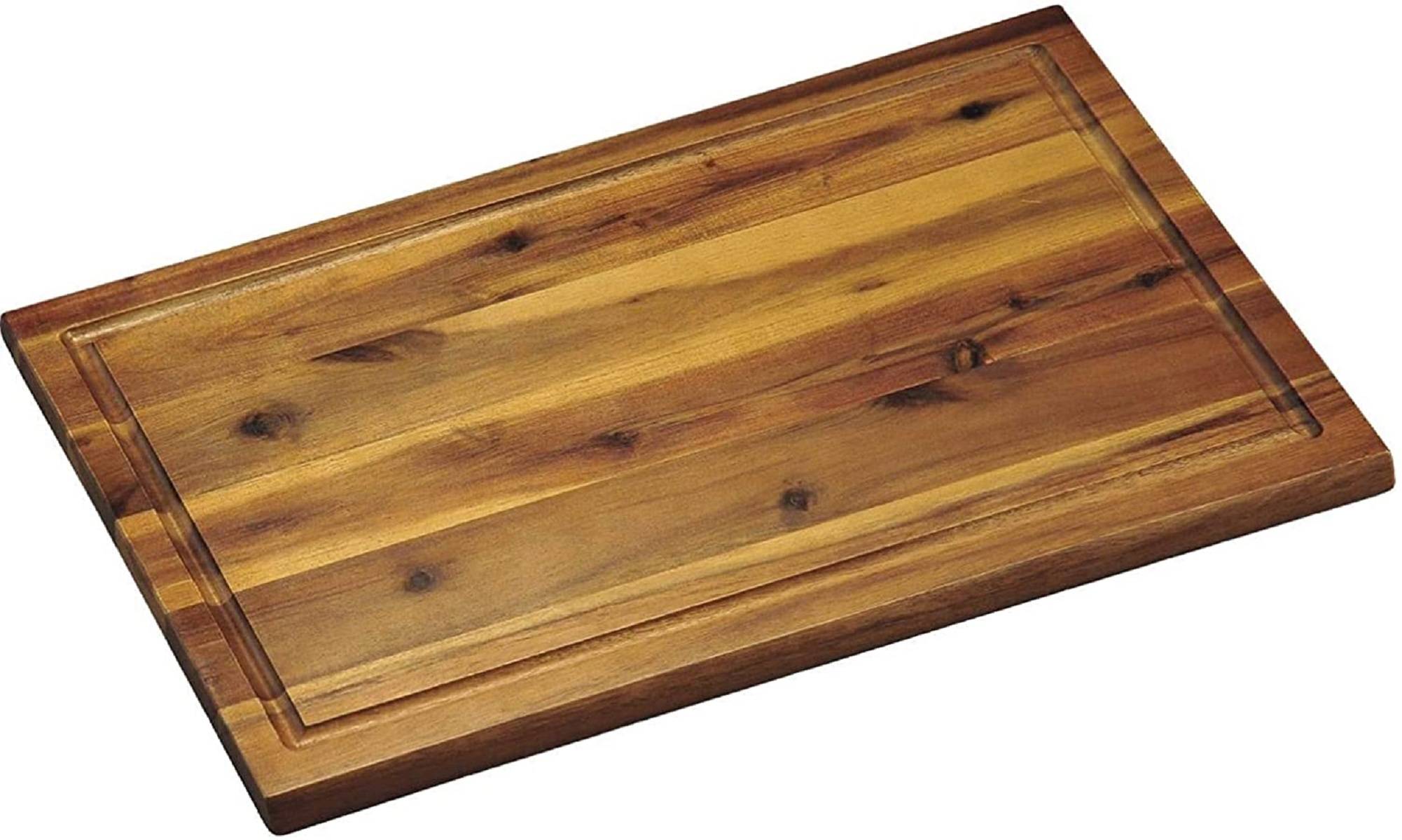 Neustanlo | Schneide- & Abdeckplatte | Kochfeldabdeckung Akazie | Set aus 2 | Maß: 50x28x4 cm | robust & stilvoll | für effiziente Küchenorganisati