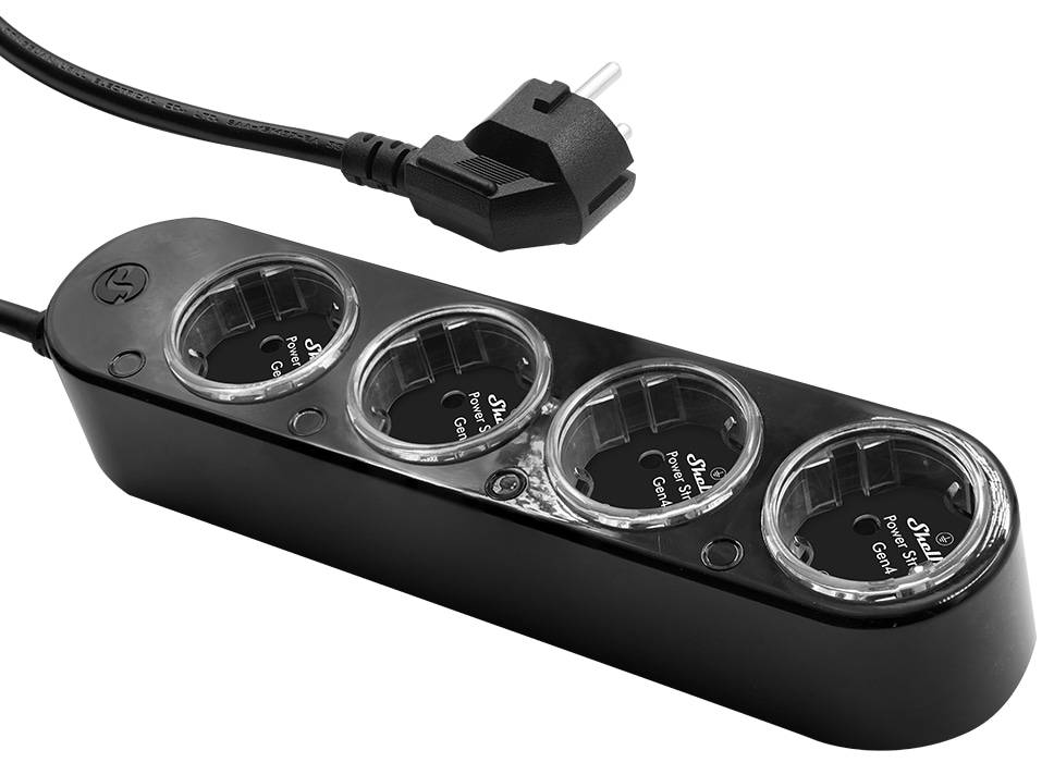 SHELLY Power Strip 4 Gen4, 4-fach Steckdosenleiste, schwarz, WiFi, Bluetooth, Zigbee, Matter, Apple HomeKit, Alexa, 2 Stück