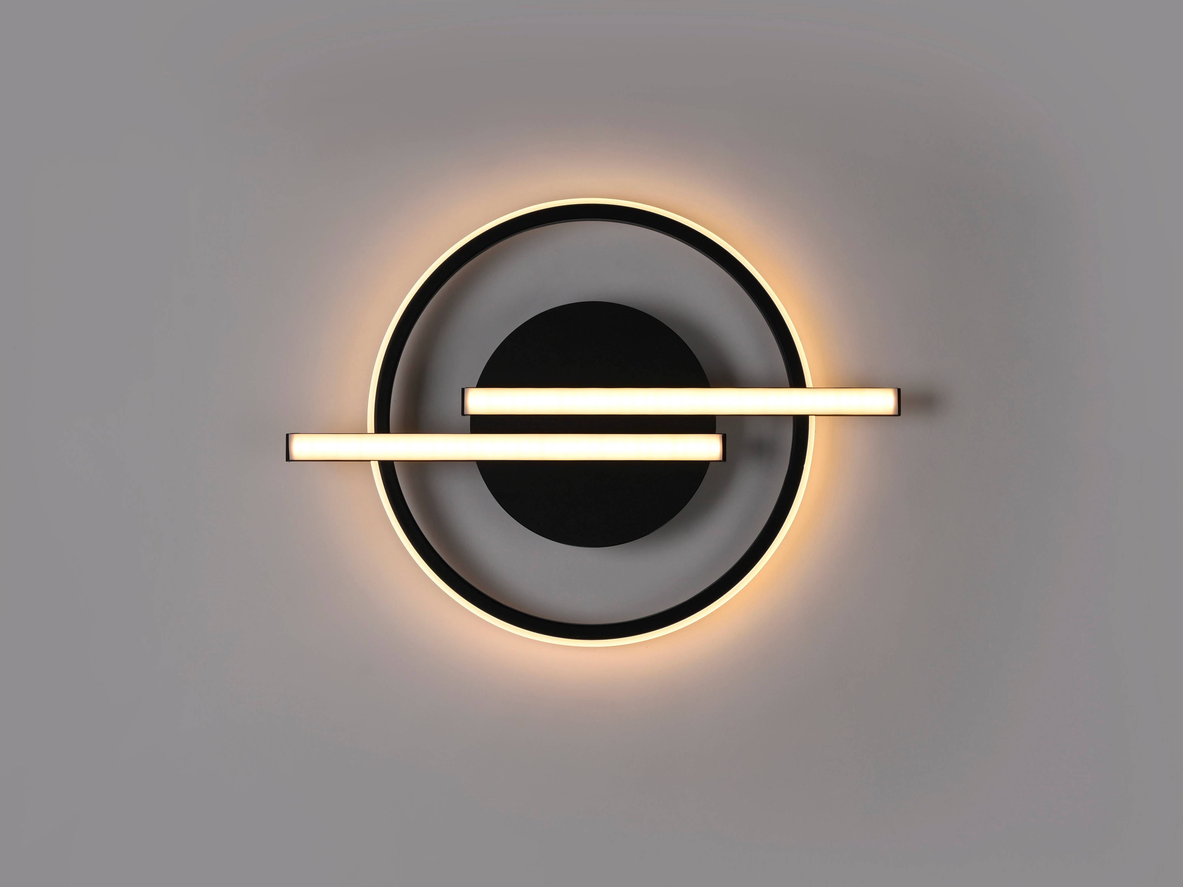 JUST LIGHT LED-Deckenleuchte 14130-18 schwarz, 17,5 W, 2100 lm, 3000 K, Dimmbar