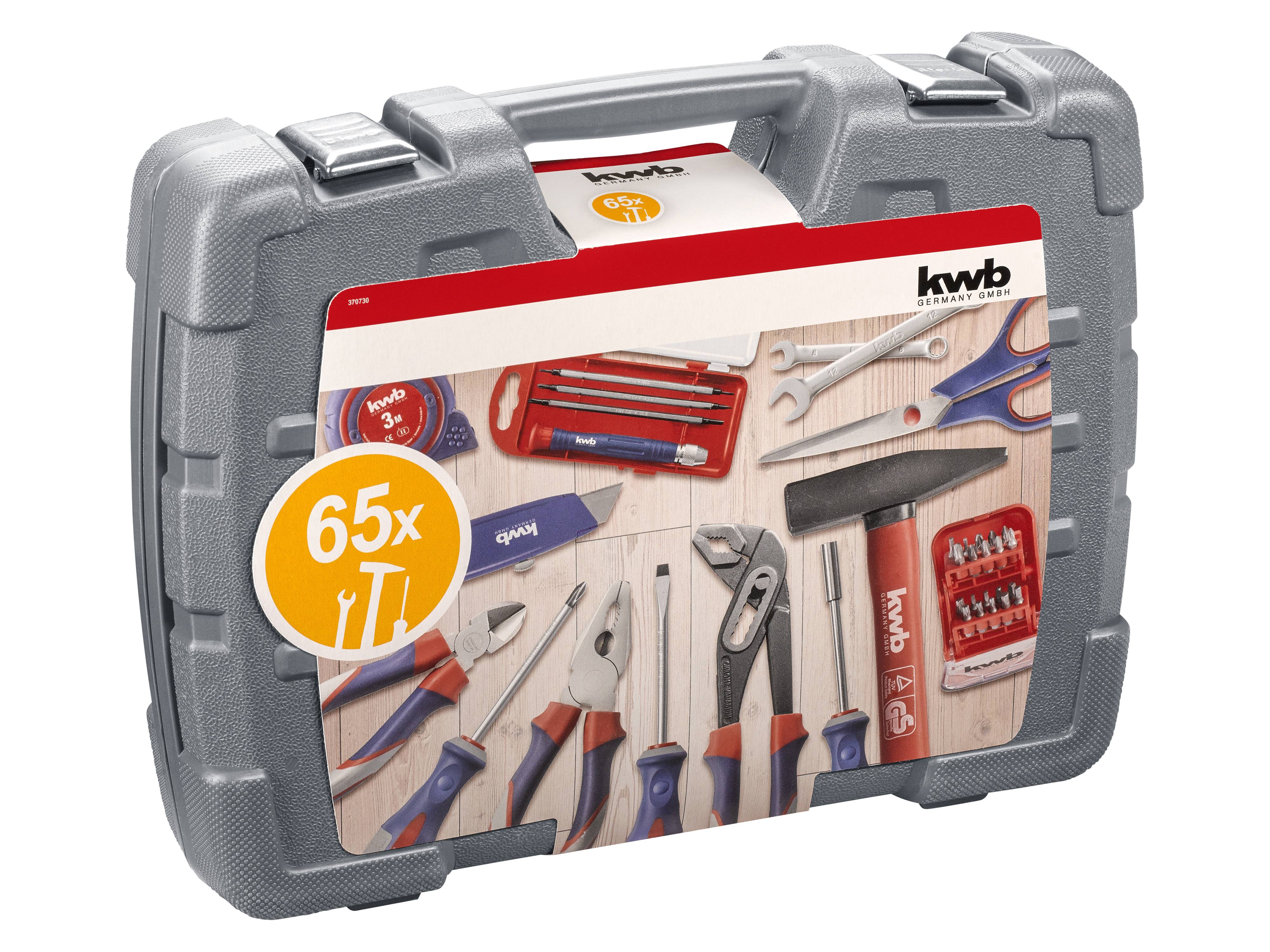 KWB Werkzeugkoffer, 370730, 65-teilig