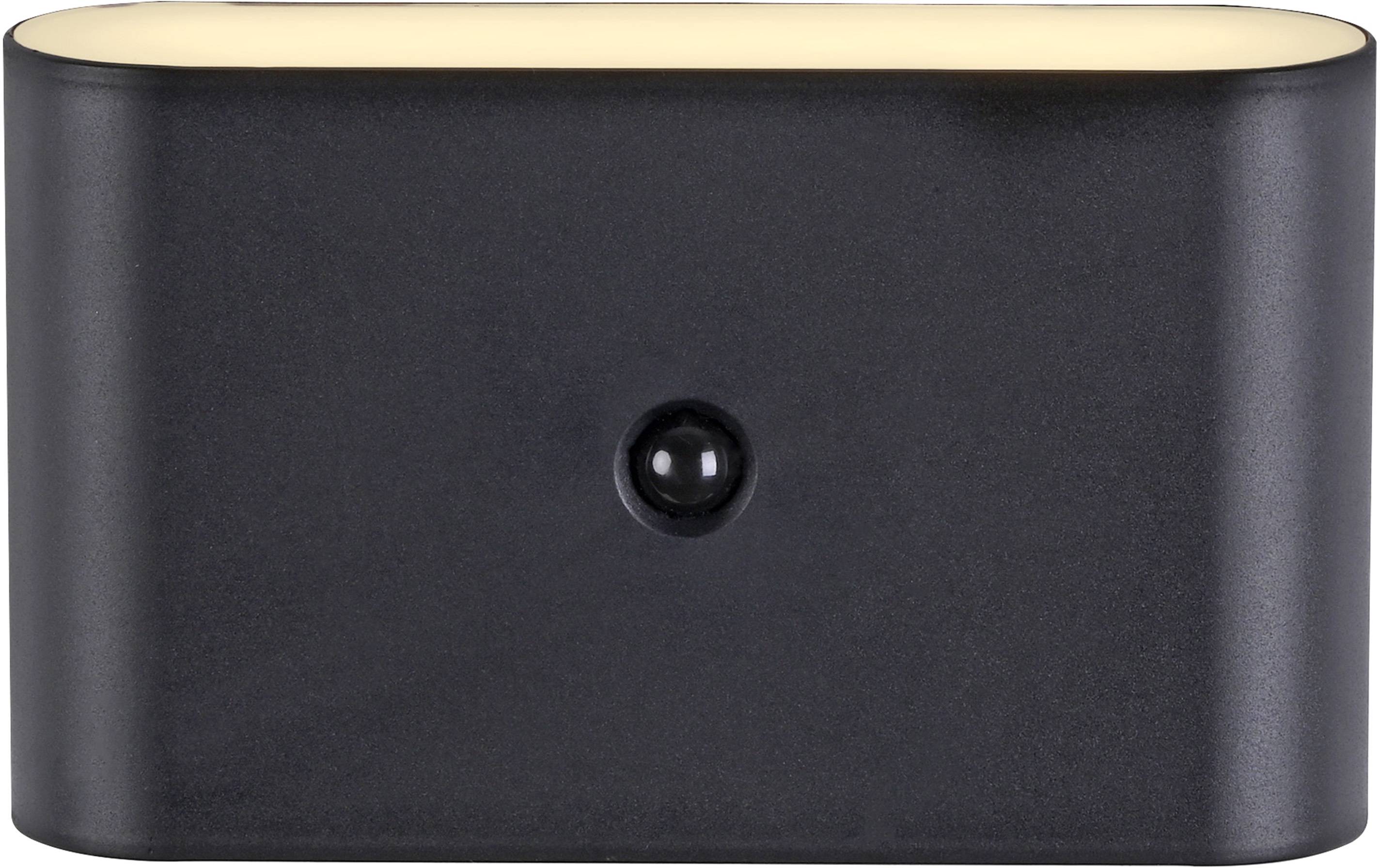 JUST LIGHT LED-Akku-Wandleuchte 19475-18, 3W, 3000K, 330lm, warmweiß, IP44, schwarz