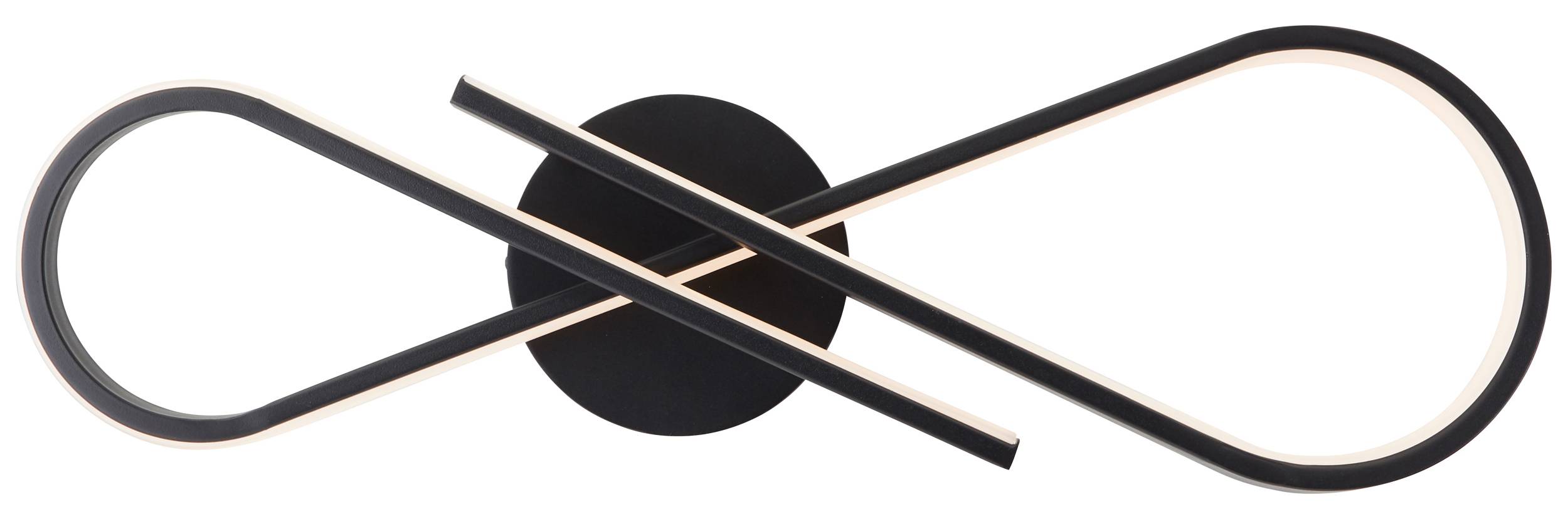 BRILLIANT LED-Deckenleuchte, 24 W, 3000 K, 2800 lm, warmweiß, IP20, schwarz