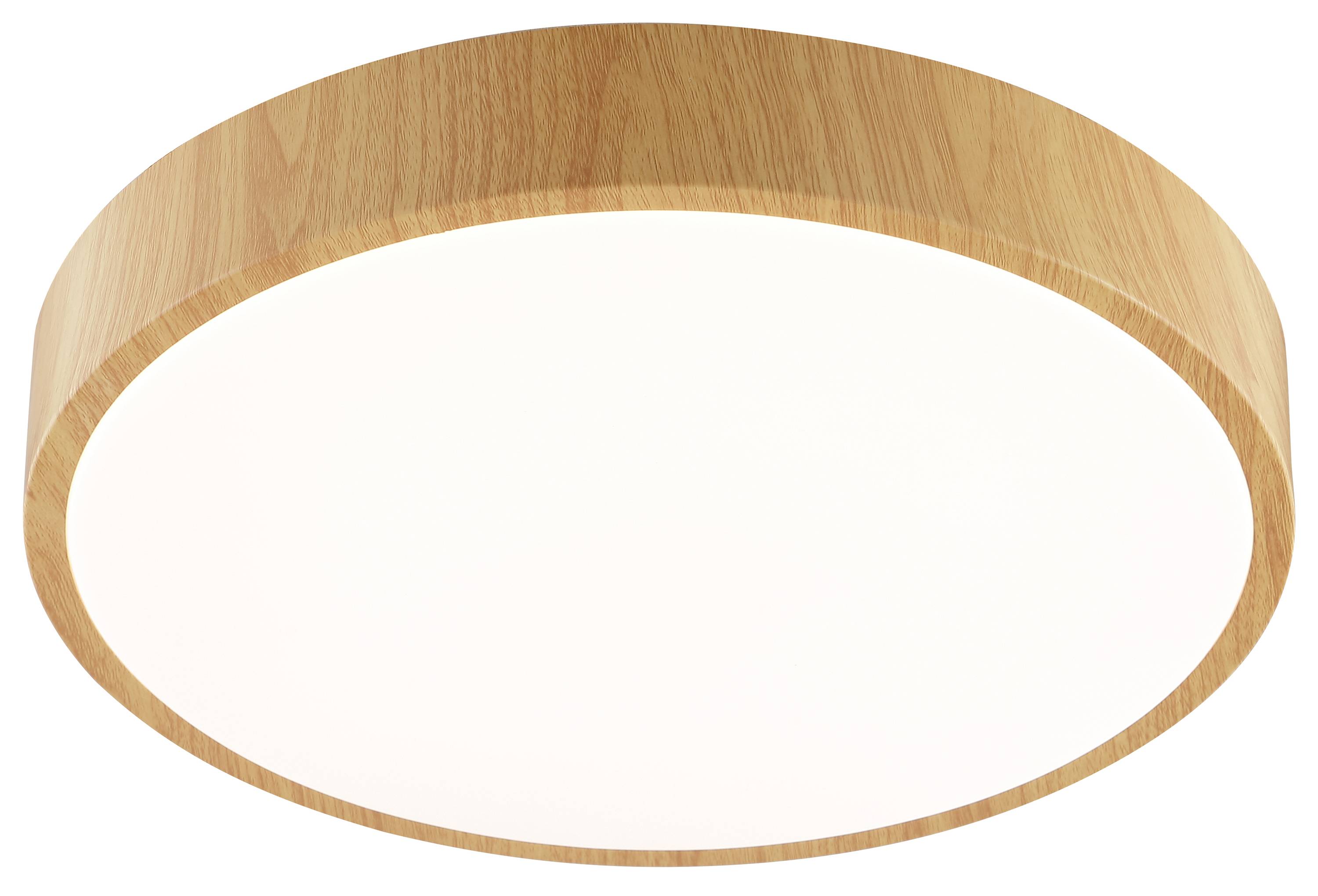 BRILLIANT LED-Deckenleuchte, Ø 33 cm, 18 W, 3000 K, 1800 lm, warmweiß, IP20, Holzoptik