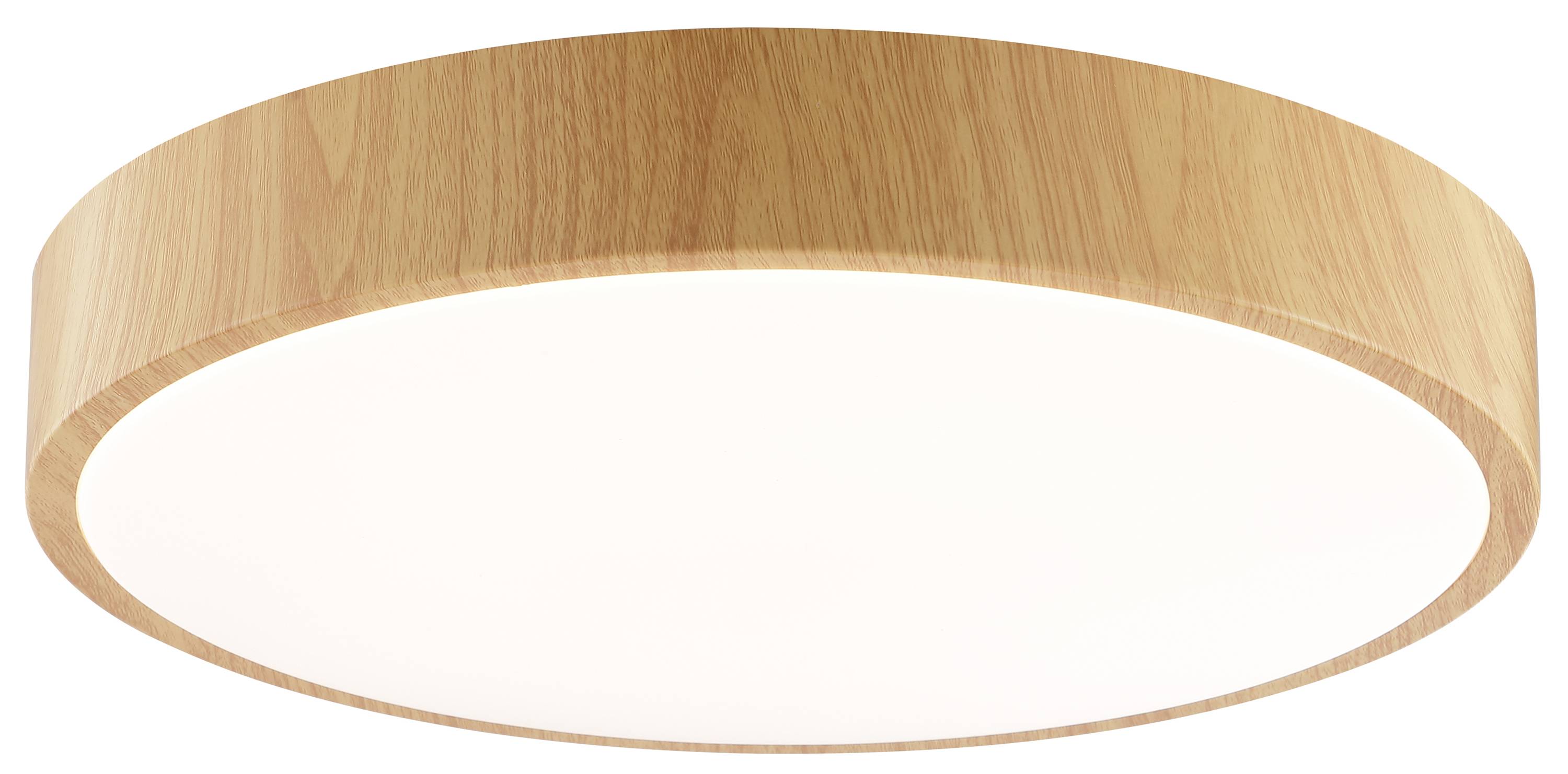 BRILLIANT LED-Deckenleuchte, Ø 33 cm, 18 W, 3000 K, 1800 lm, warmweiß, IP20, Holzoptik