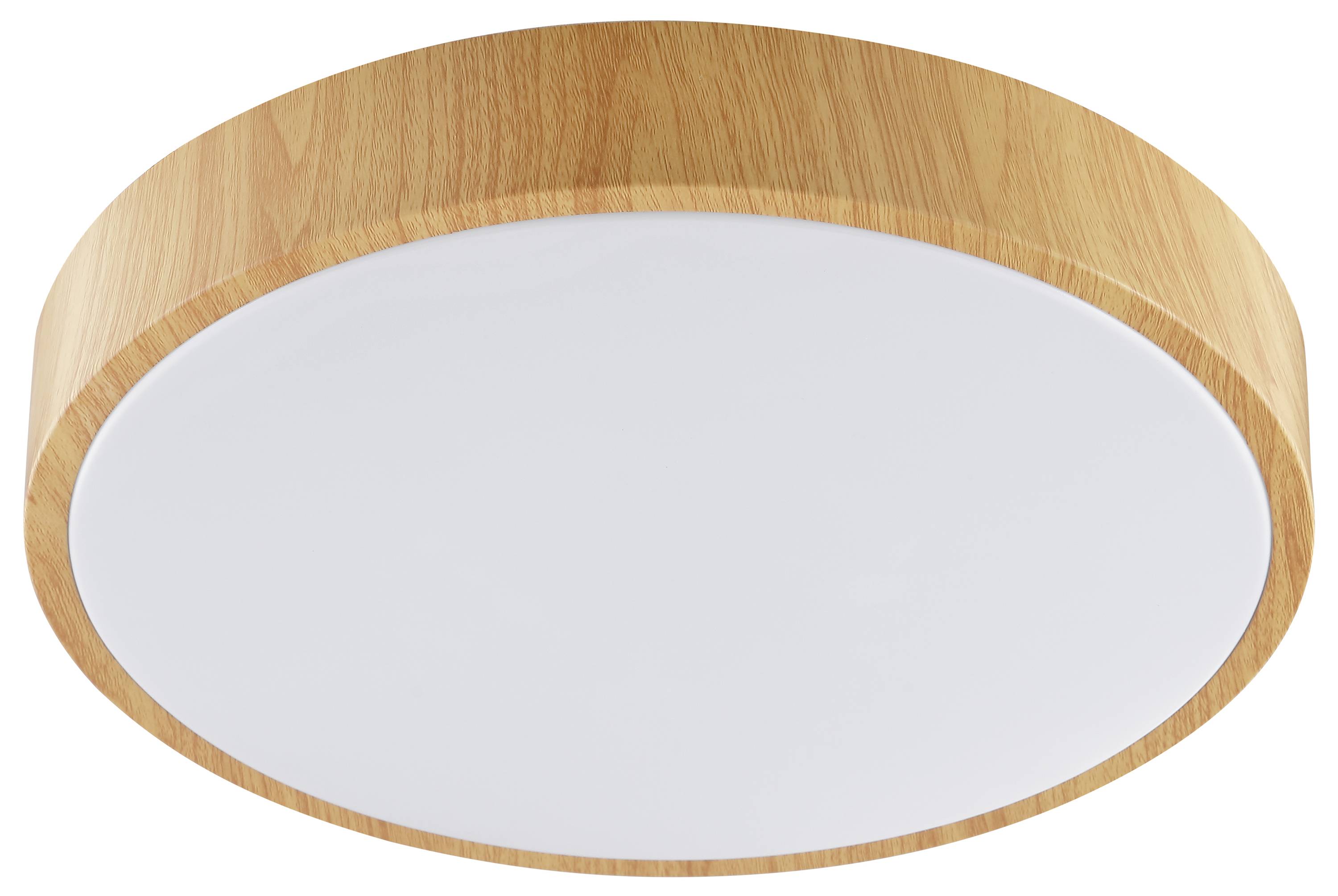 BRILLIANT LED-Deckenleuchte, Ø 33 cm, 18 W, 3000 K, 1800 lm, warmweiß, IP20, Holzoptik