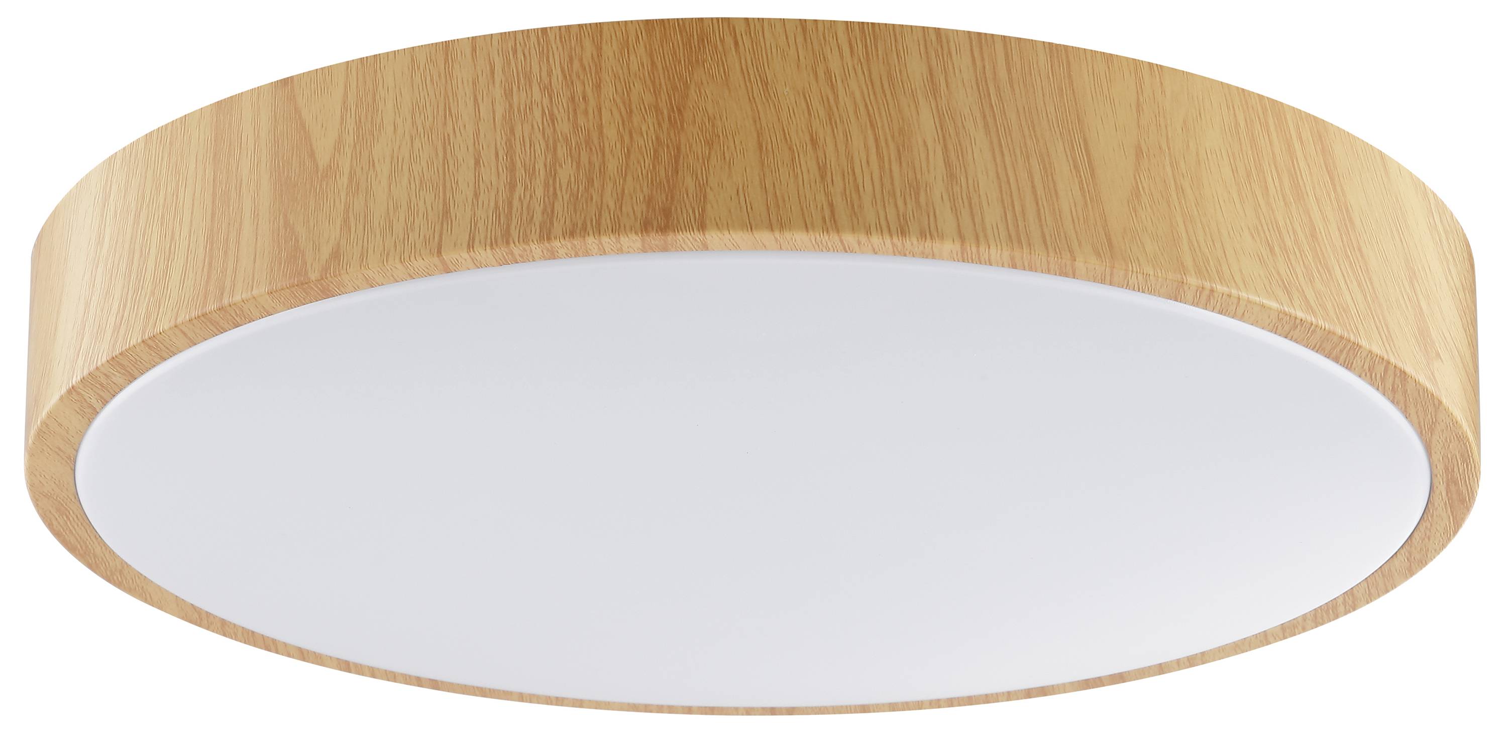 BRILLIANT LED-Deckenleuchte, Ø 33 cm, 18 W, 3000 K, 1800 lm, warmweiß, IP20, Holzoptik