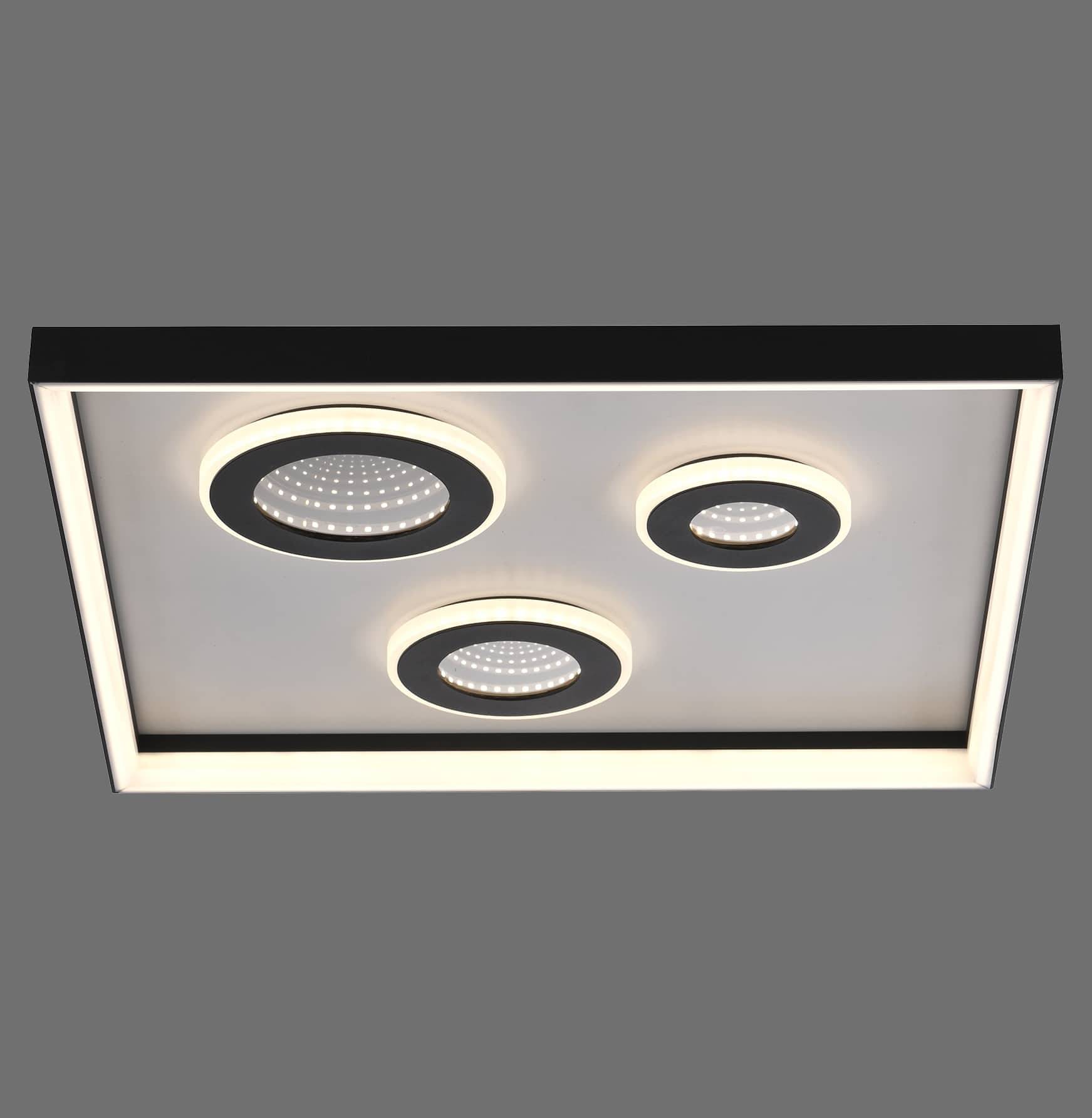PAUL NEUHAUS LED-Deckenleuchte 6856-18 schwarz, 32 W, 4000 lm, CCT, Fernbedienung