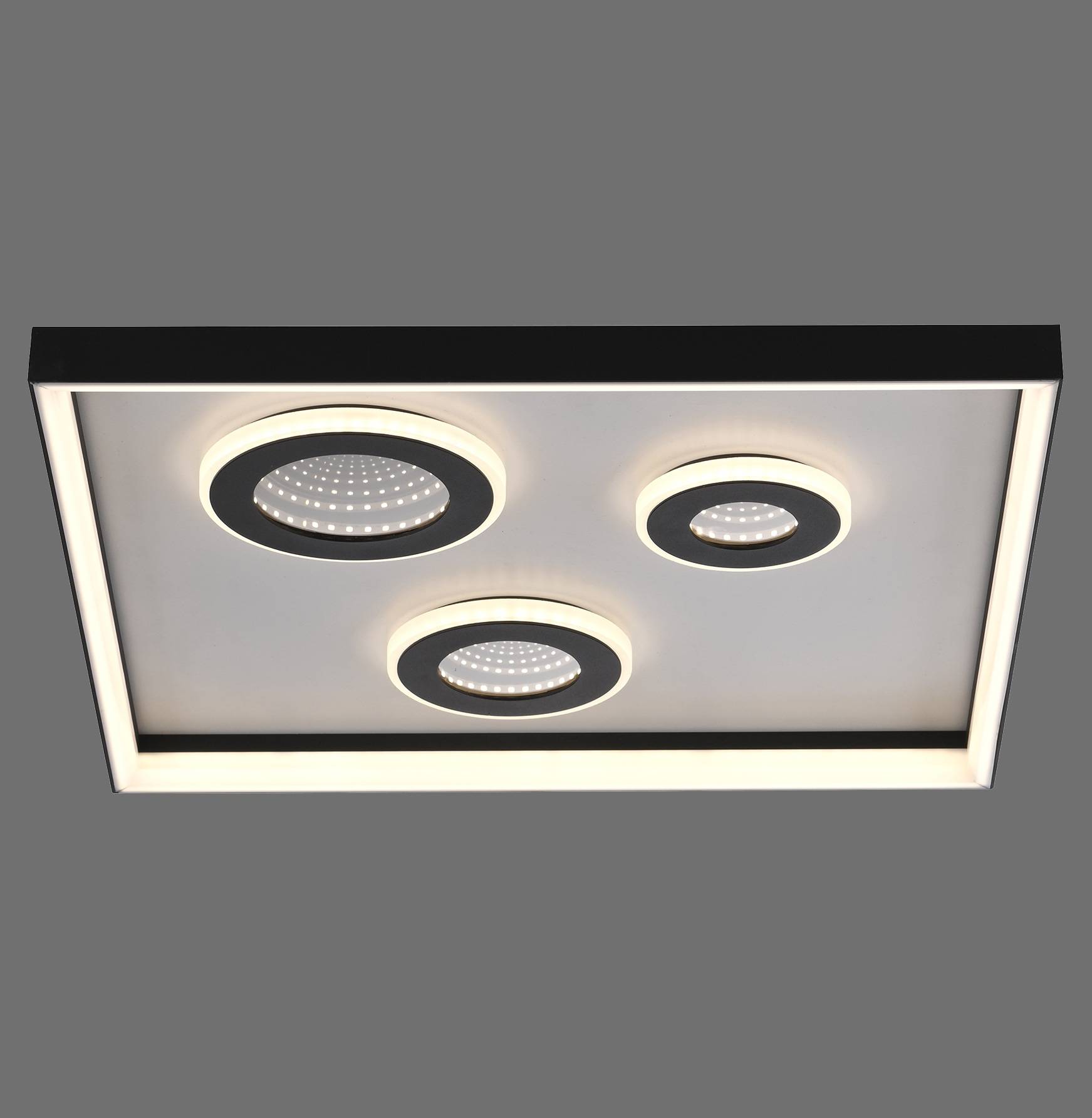 PAUL NEUHAUS LED-Deckenleuchte 6856-18 schwarz, 32 W, 4000 lm, CCT, Fernbedienung