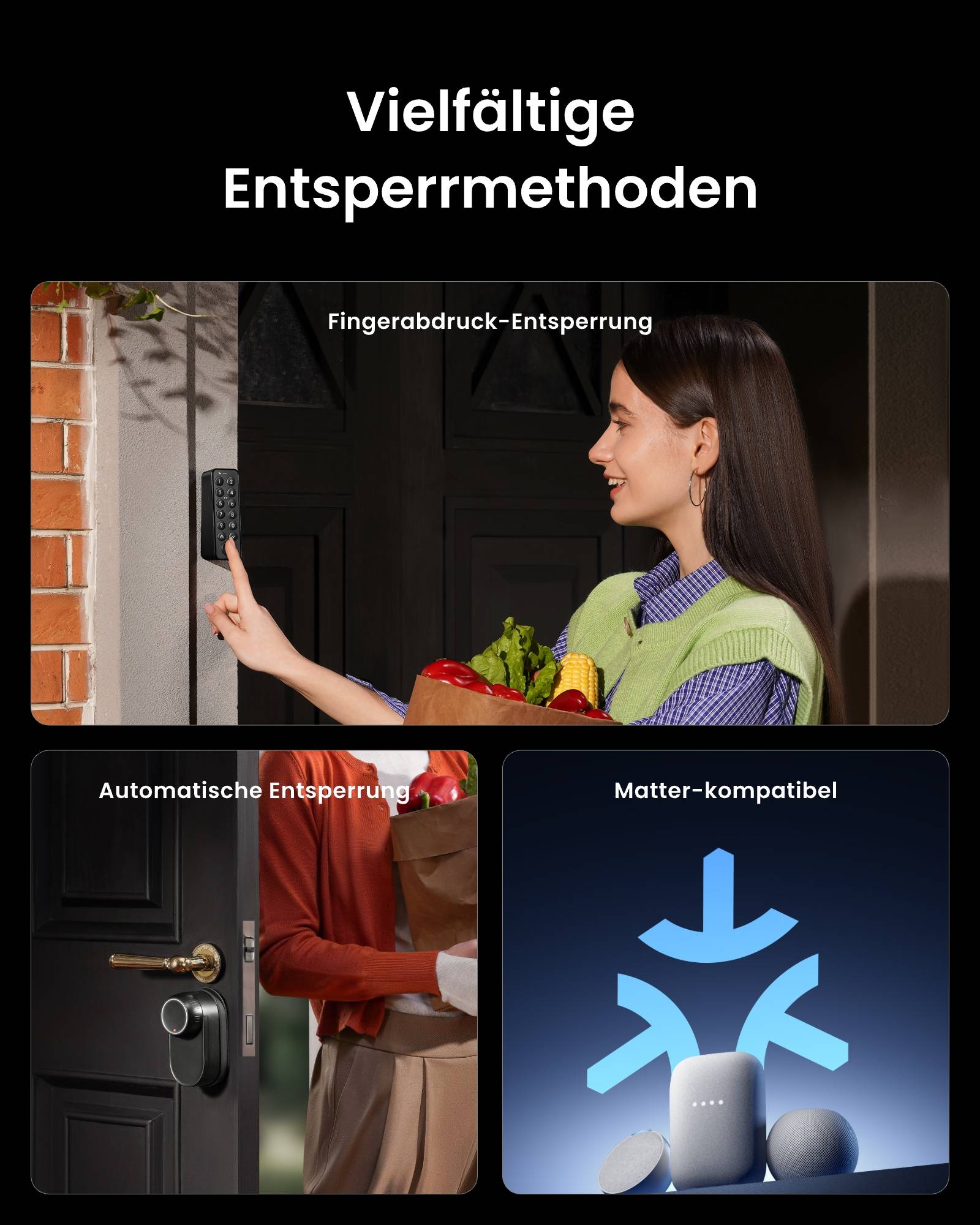 SWITCHBOT Ultra Touch Keypad Bundle, schwarz