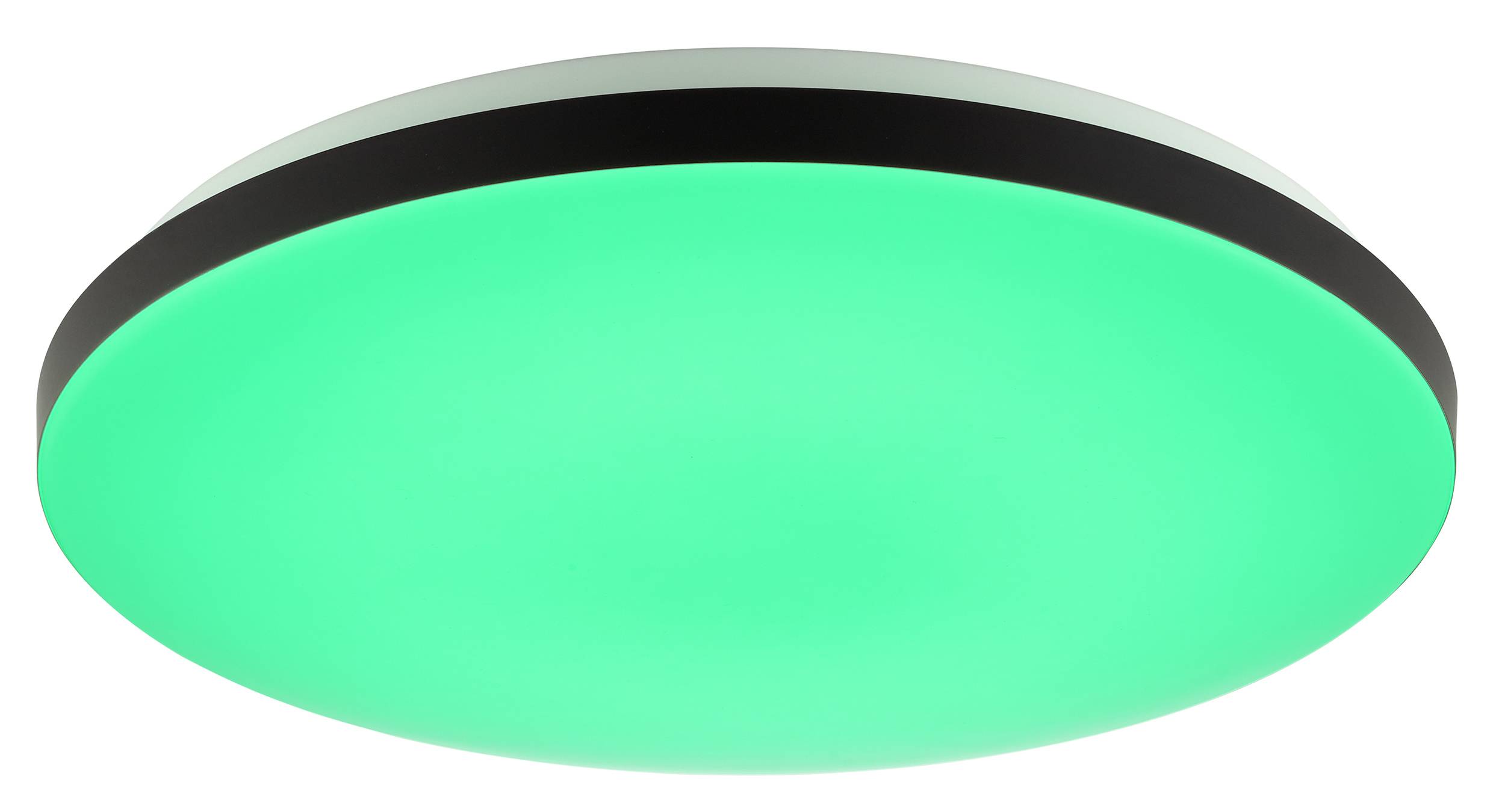 BRILLIANT LED-Deckenleuchte, Ø 39 cm, 20W, CCT, 2400lm, IP20, IC-RGB, mit Fernbedienung, weiß/schwarz