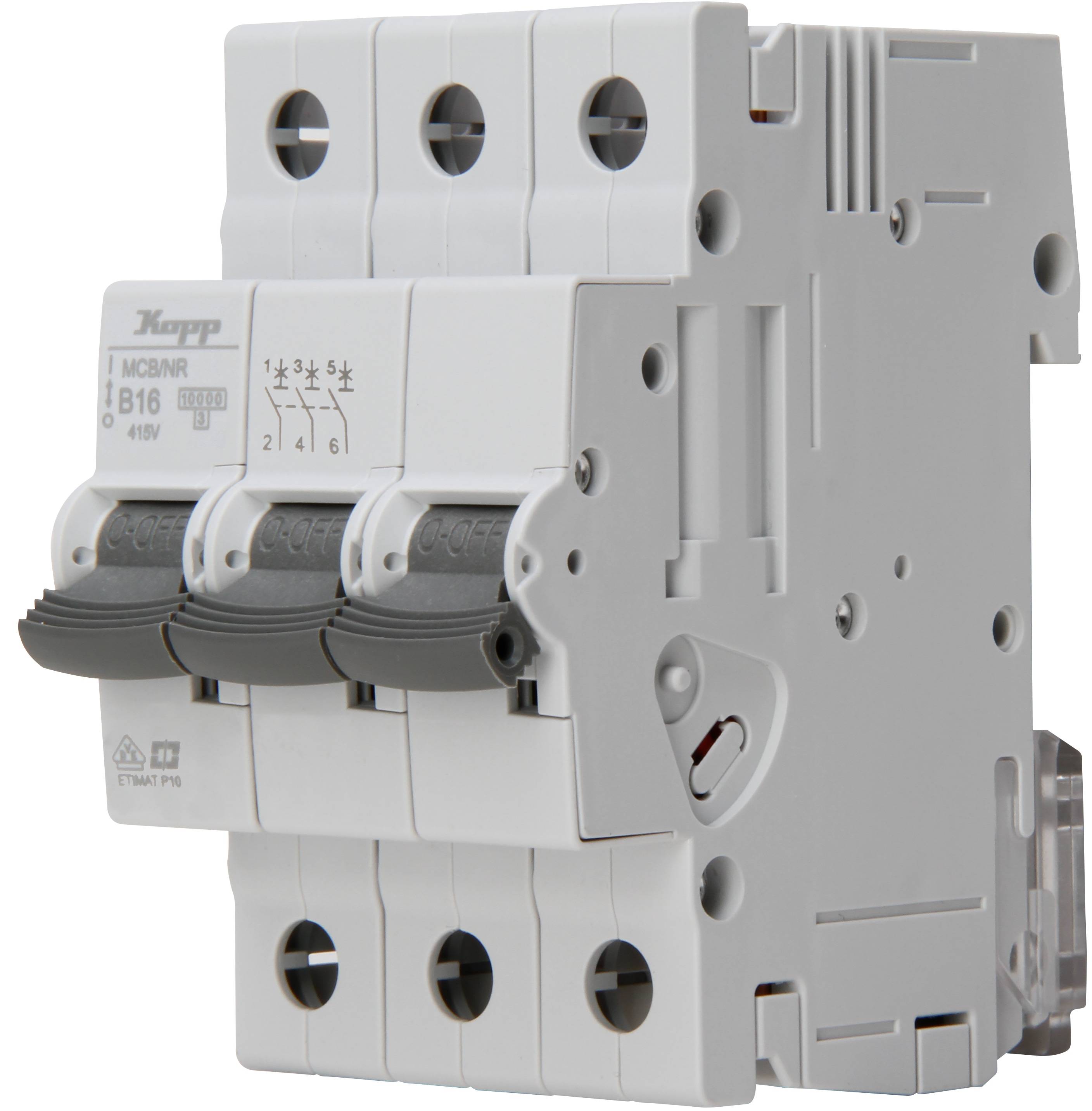 KOPP Leitungsschutzschalter, 16A, 3-polig, Char. B