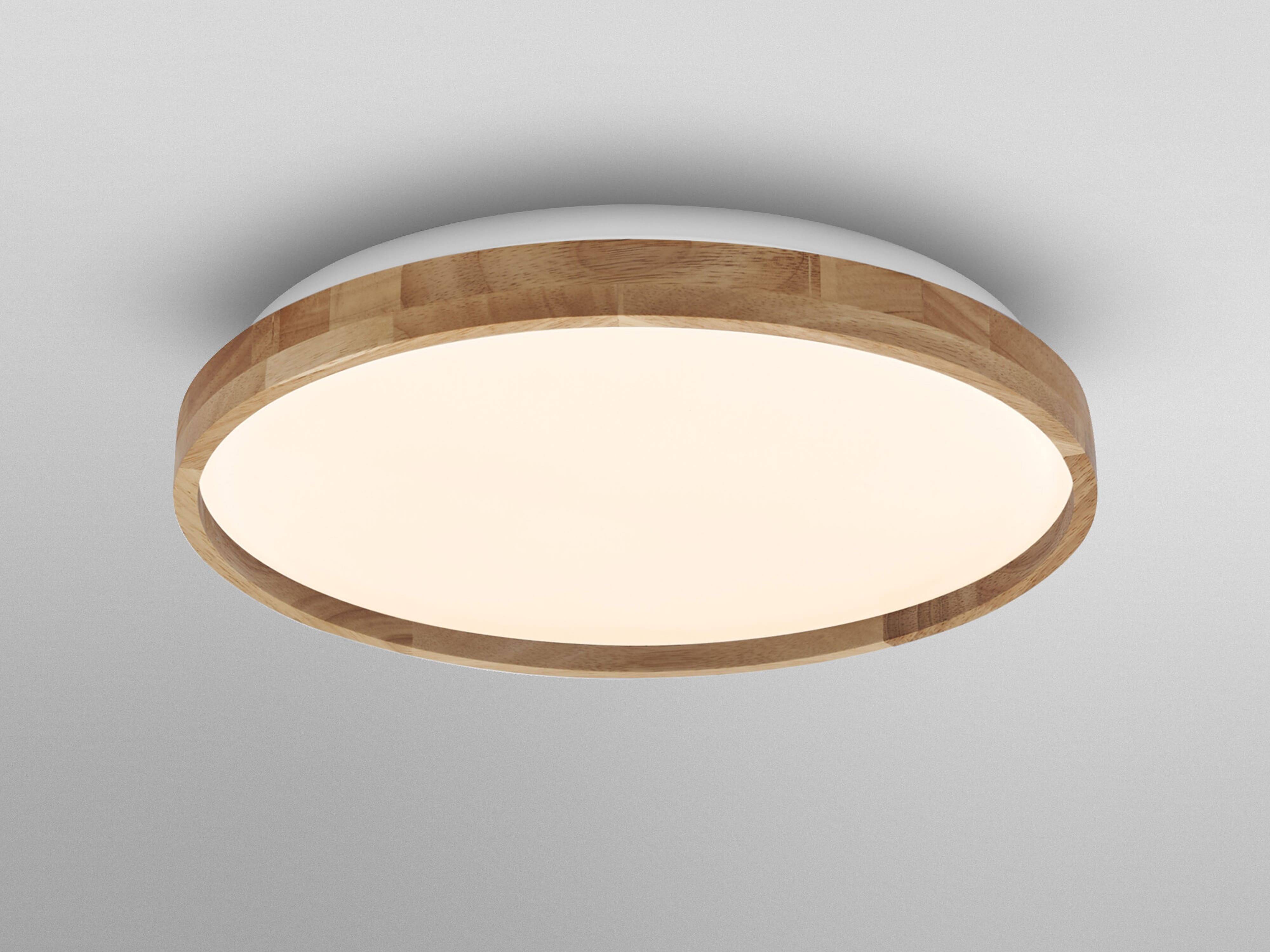 OSRAM LED-Deckenleuchte mit Holzring, 16 W, 3000 K, Dimmbar, EEK: E, 1000 lm, IP20, warmweiß