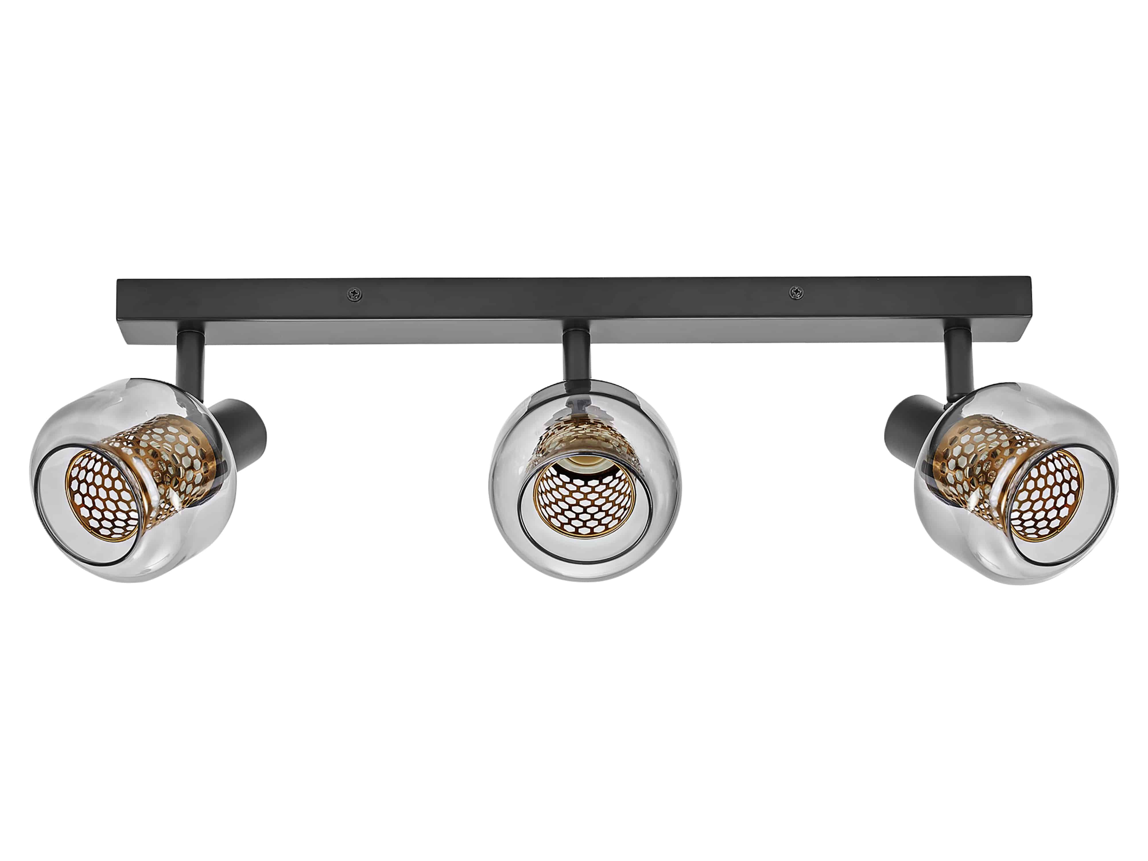 OSRAM Deckenanbau-Leuchte, E14, 8,4 W, 2700 K, 750 lm, IP20, goldenes Wabengitter, dimmbar