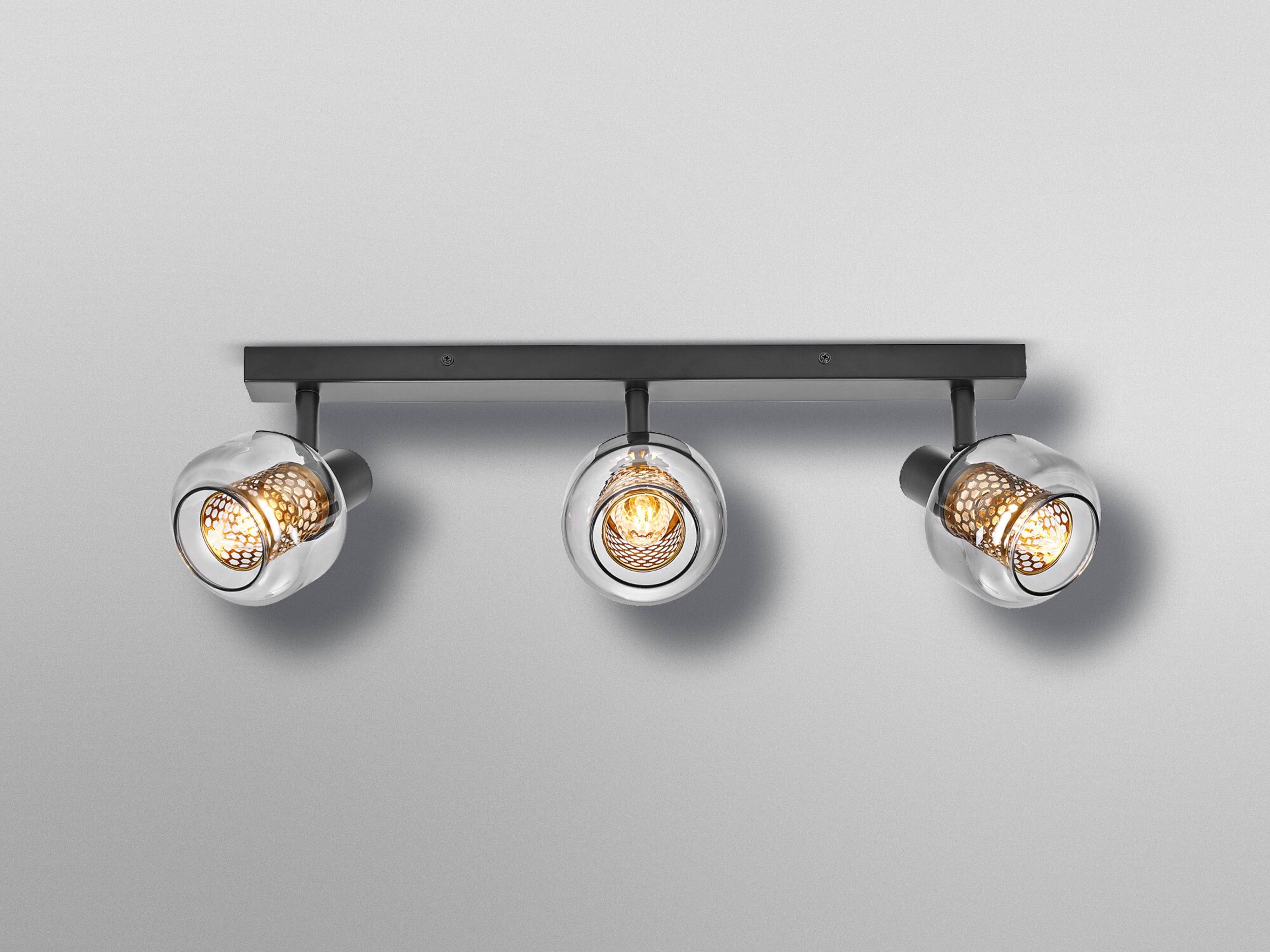 OSRAM Deckenanbau-Leuchte, E14, 8,4 W, 2700 K, 750 lm, IP20, goldenes Wabengitter, dimmbar