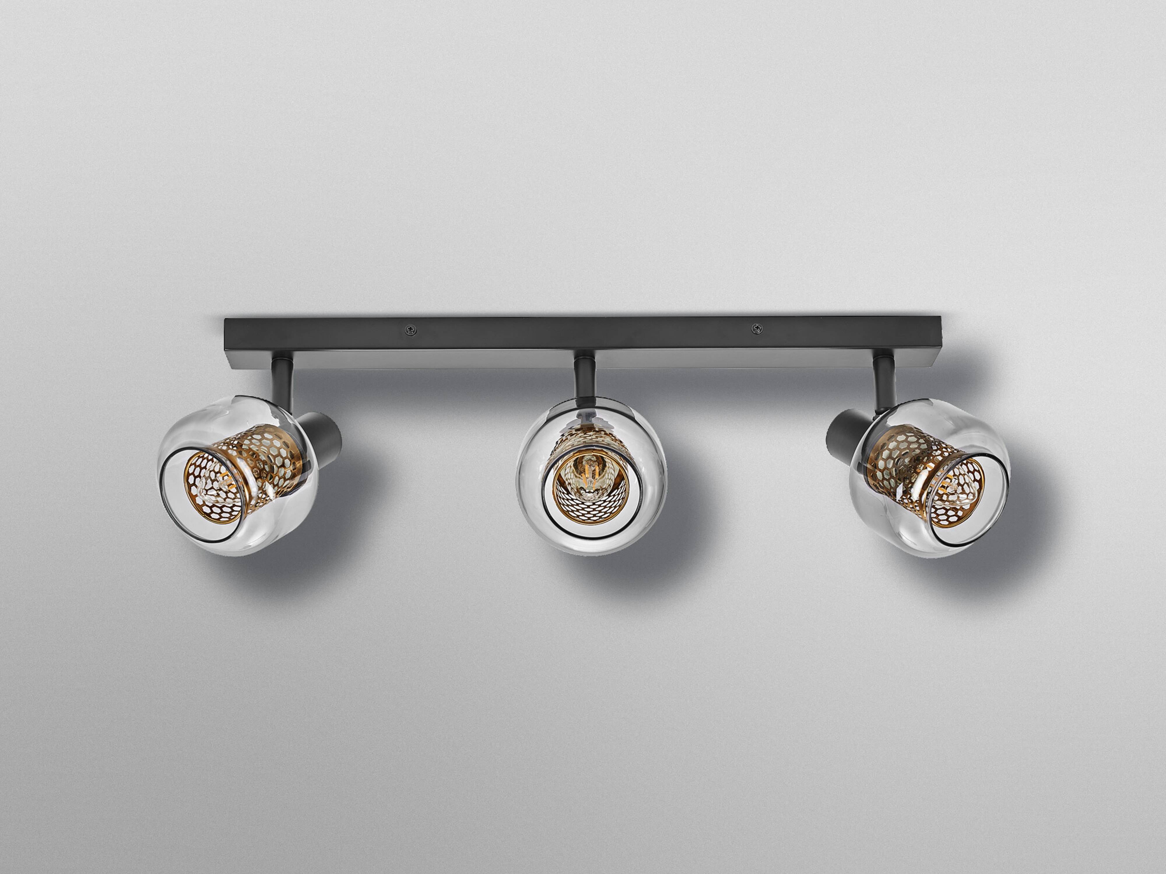 OSRAM Deckenanbau-Leuchte, E14, 8,4 W, 2700 K, 750 lm, IP20, goldenes Wabengitter, dimmbar