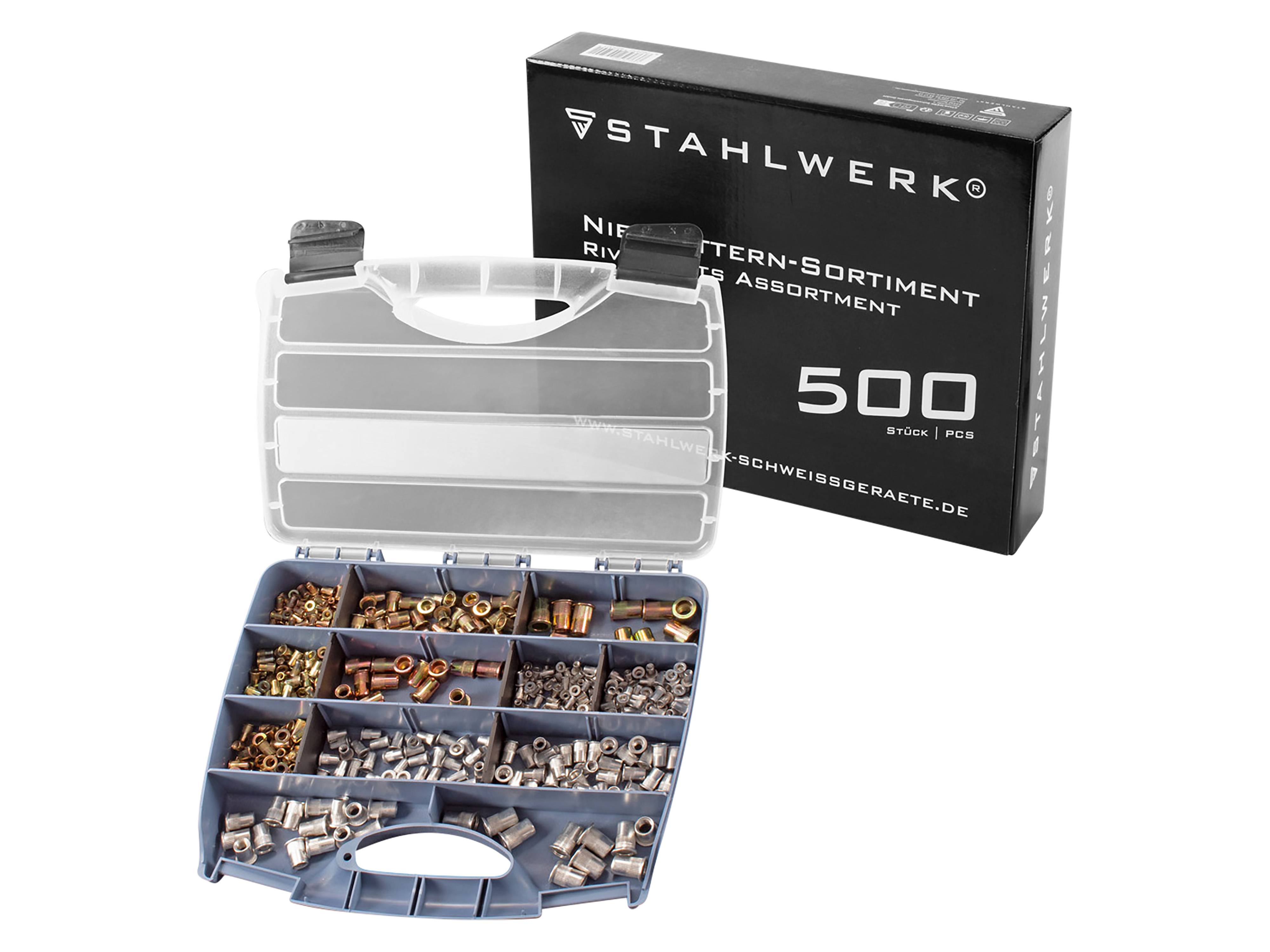 STAHLWERK Nietmuttern-Set, 500-teilig