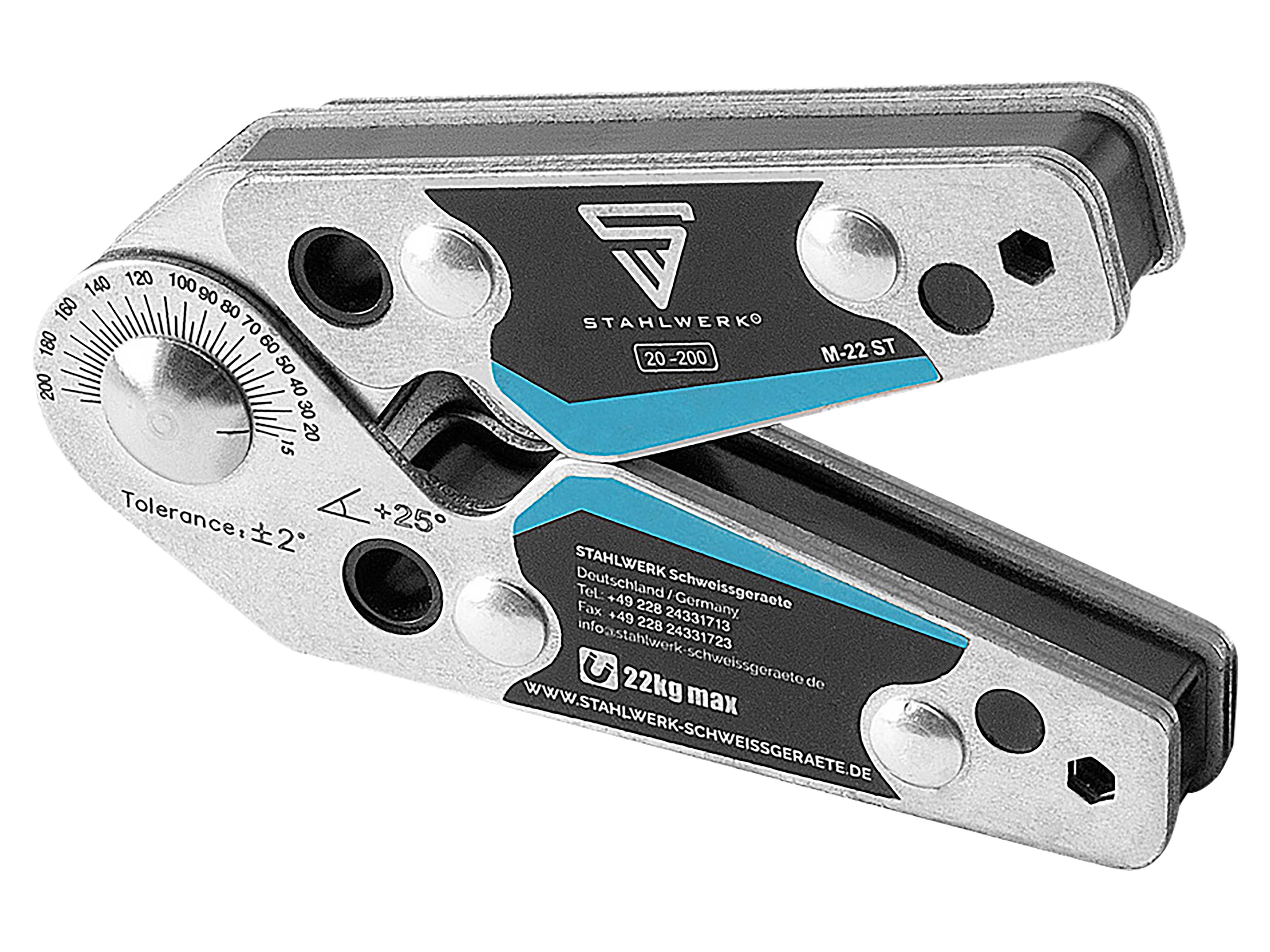 STAHLWERK Magnet-Schweißwinkel, 20° - 200°, 22 kg