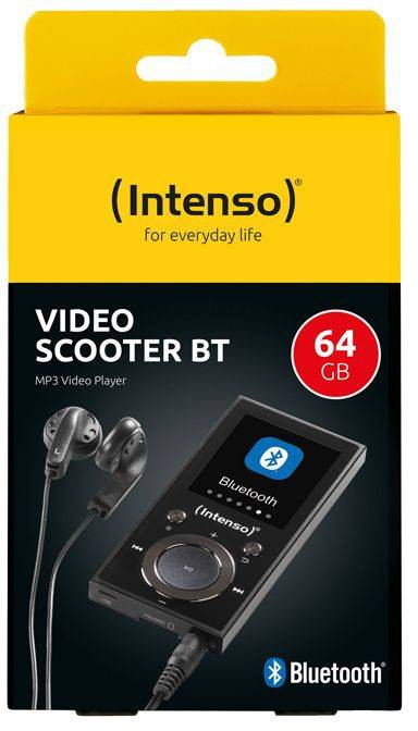 INTENSO MP3-Videoplayer 3717490, Video Scooter BT, 64GB, 4,6 cm (1,8"), schwarz