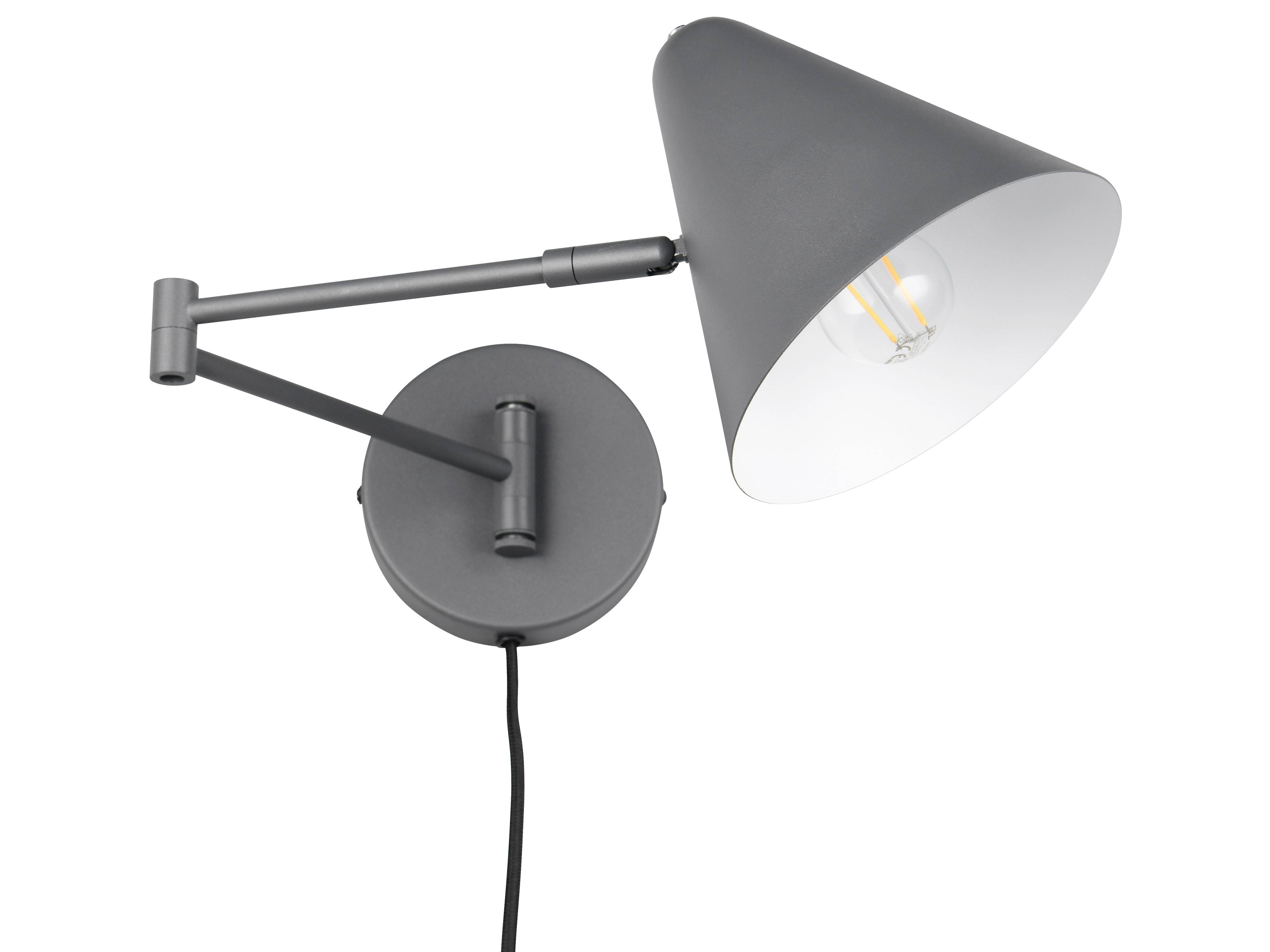 TRIO Wandleuchte Cosima 263970142, E14, ohne LM, IP20, anthrazit