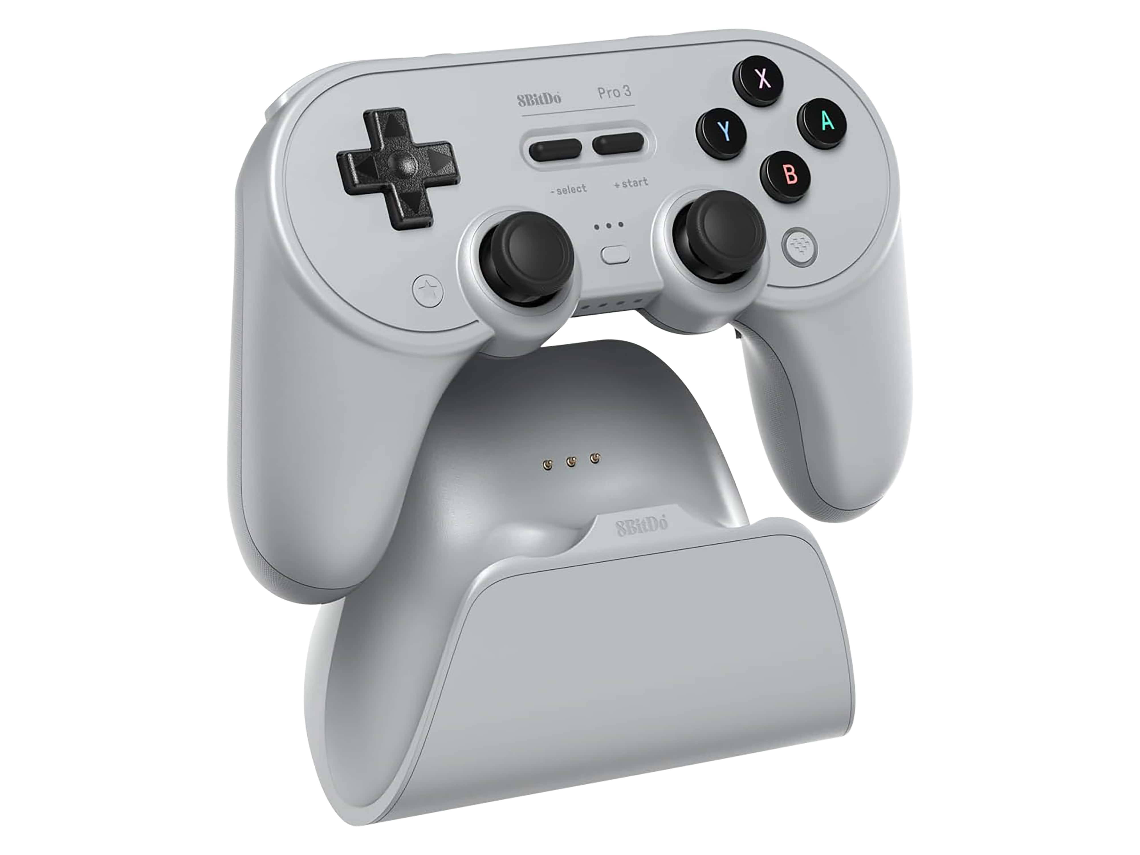 8BITDO Pro 3 Bluetooth Controller & Dock, grau