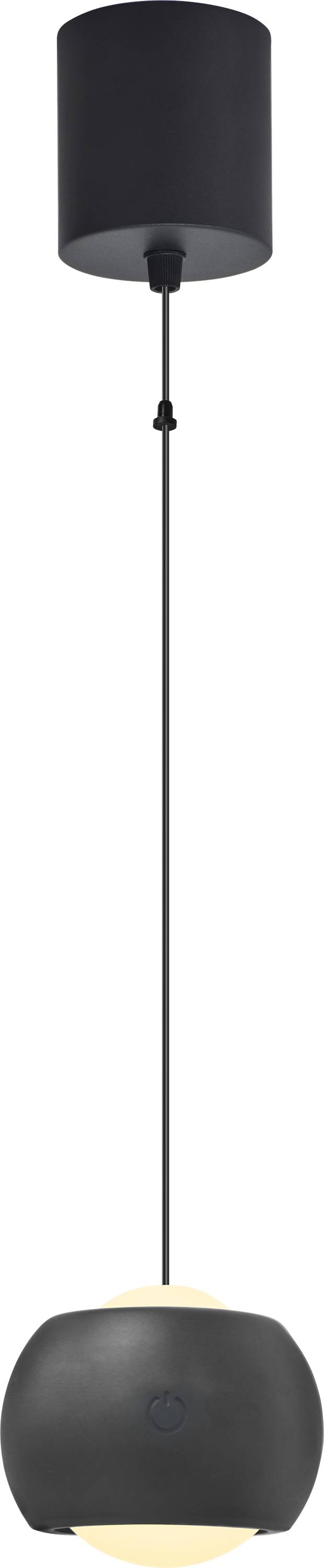 REV LED-Akku-Pendelleuchte, 2W, 3000K, 150lm, warmweiß, IP20, schwarz