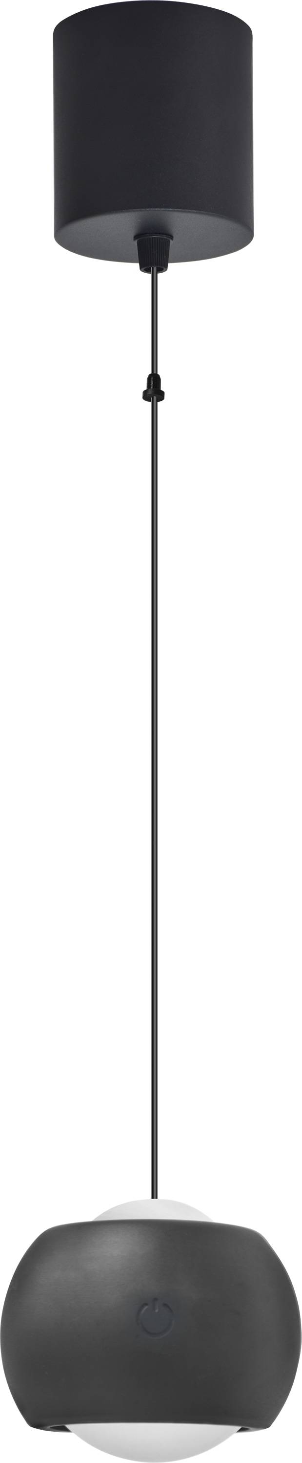 REV LED-Akku-Pendelleuchte, 2W, 3000K, 150lm, warmweiß, IP20, schwarz