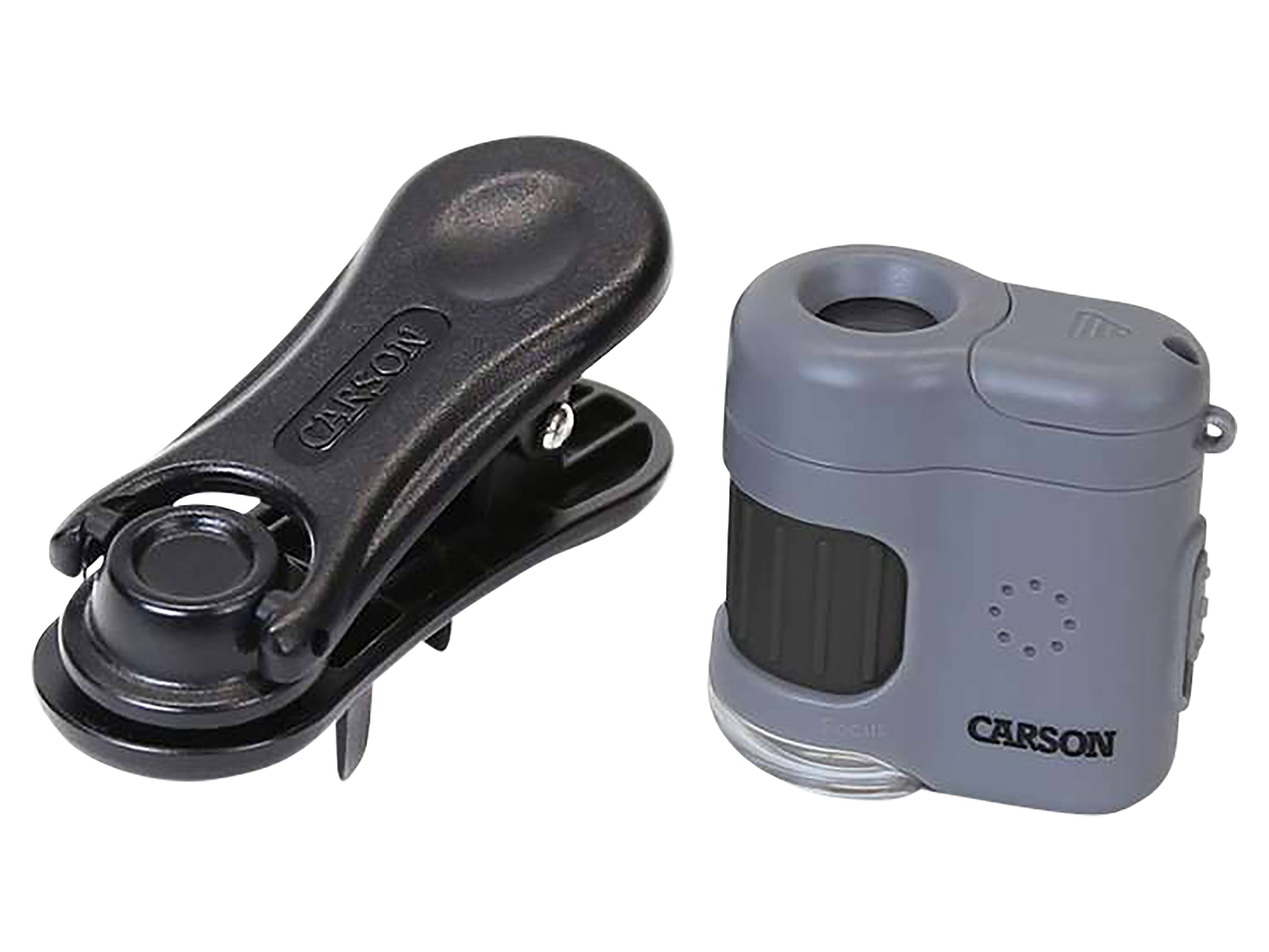 SINTRON Taschenmikroskop MM-380 MicroMini, 20x Vergrößerung, LED- und UV-Beleuchtung, Smartphone-Adapter