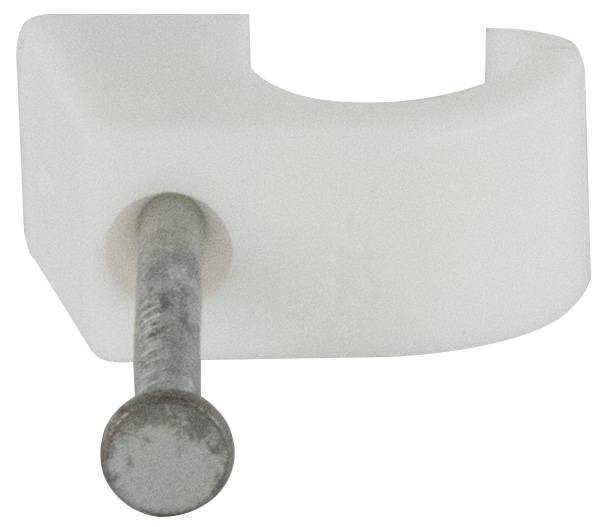 REV Nagelschelle mit Nagel, 7... 11 mm, weiß, 200 Stück