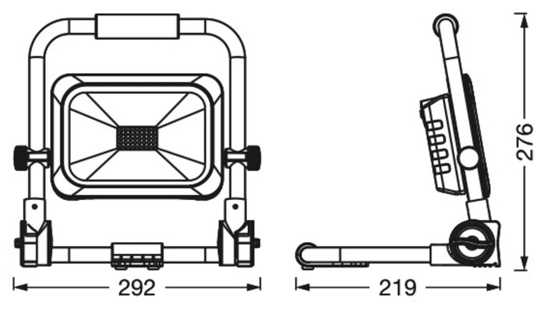 OSRAM LED-Akku-Arbeitsleuchte, 30W, 6500K, 3000lm, kaltweiß, IP54, schwarz/grau