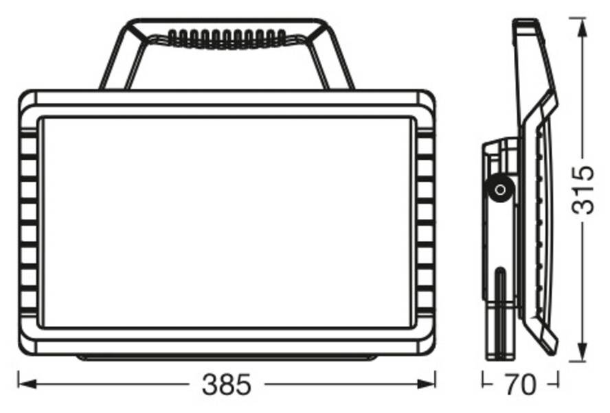 OSRAM LED-Fluter, 26W, 6500K, 3000lm, kaltweiß, IP54, schwarz