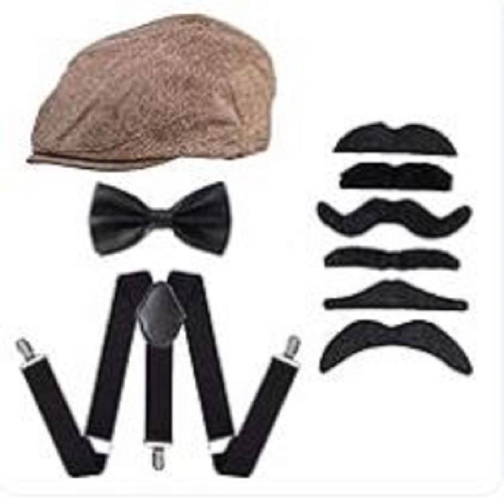 Mens Gatsby Gangster Set Kostüm Karneval Fasching Halloween