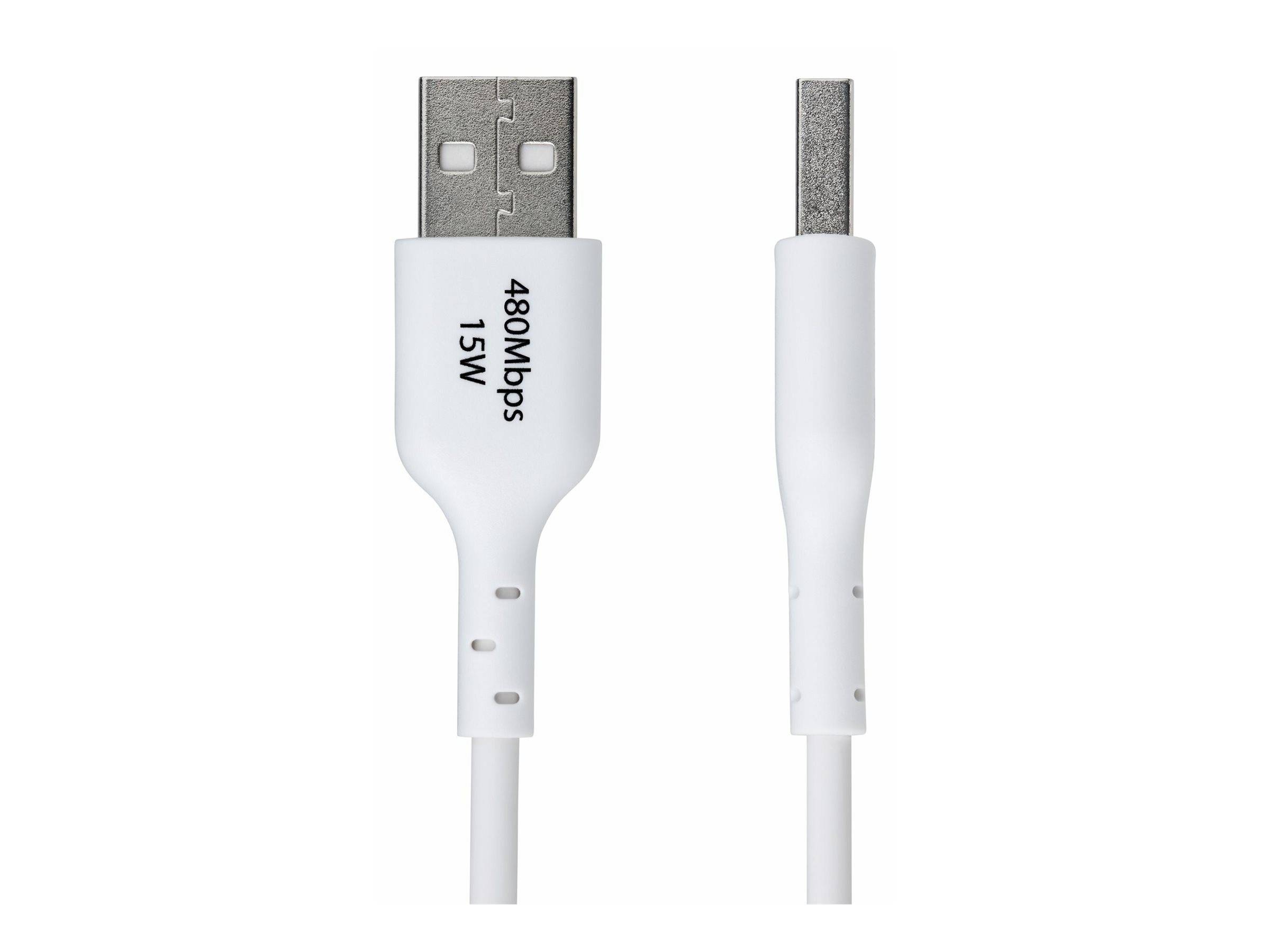 Weißes USB-Ladekabel mit 