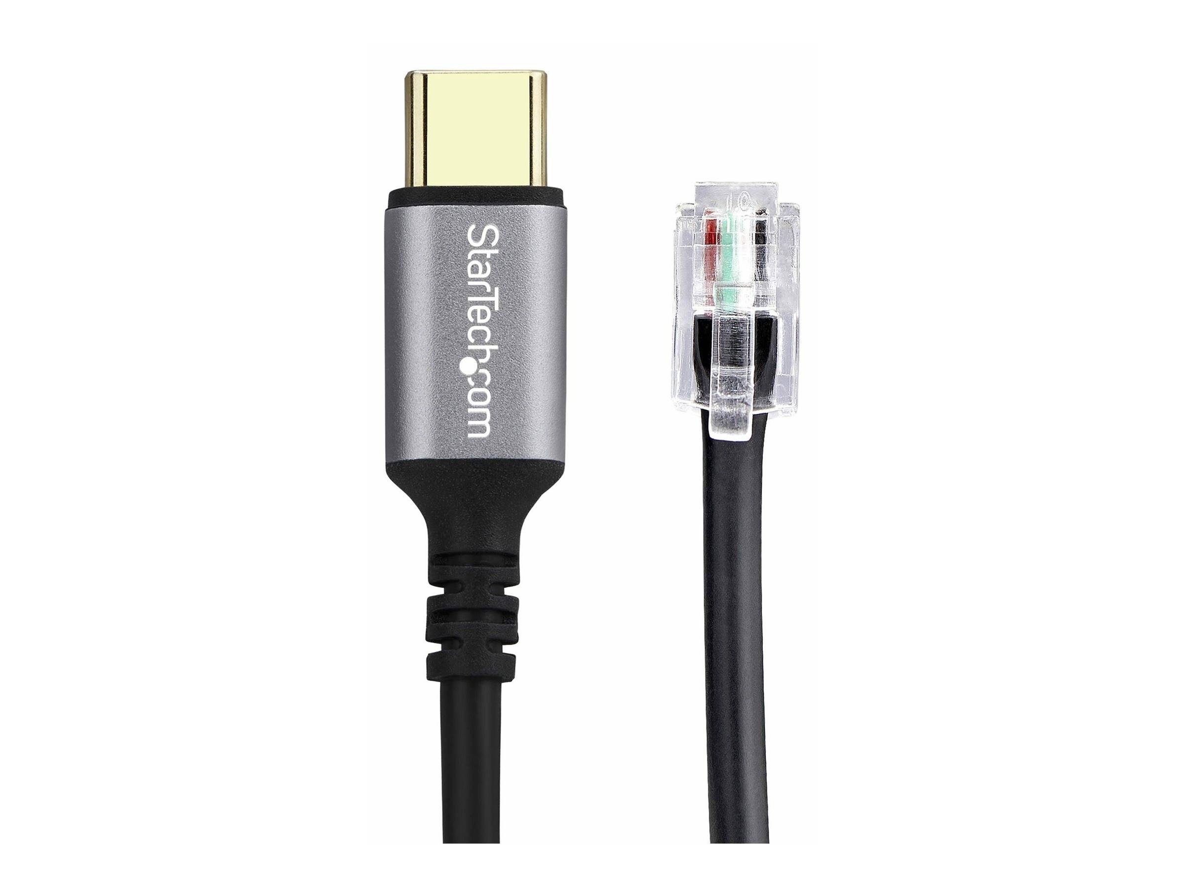 StarTech.com USB-C to RJ9 Adapter for Office Phone Handset or Wired/Wireless Headset, Use Existing Landline Hardware, 6f