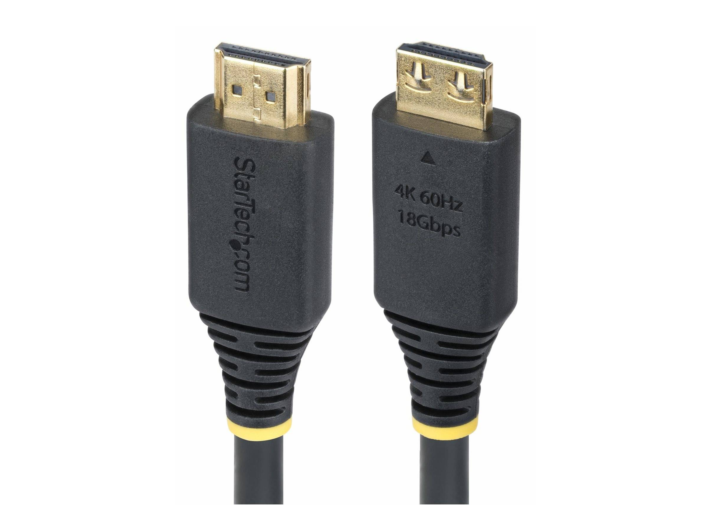 StarTech.com High Speed - HDMI-Kabel - HDMI männlich zu HDMI männlich - 30 cm - abgeschirmt - Schwarz - halogenfrei, passiv, 4K60Hz-Unterstützung