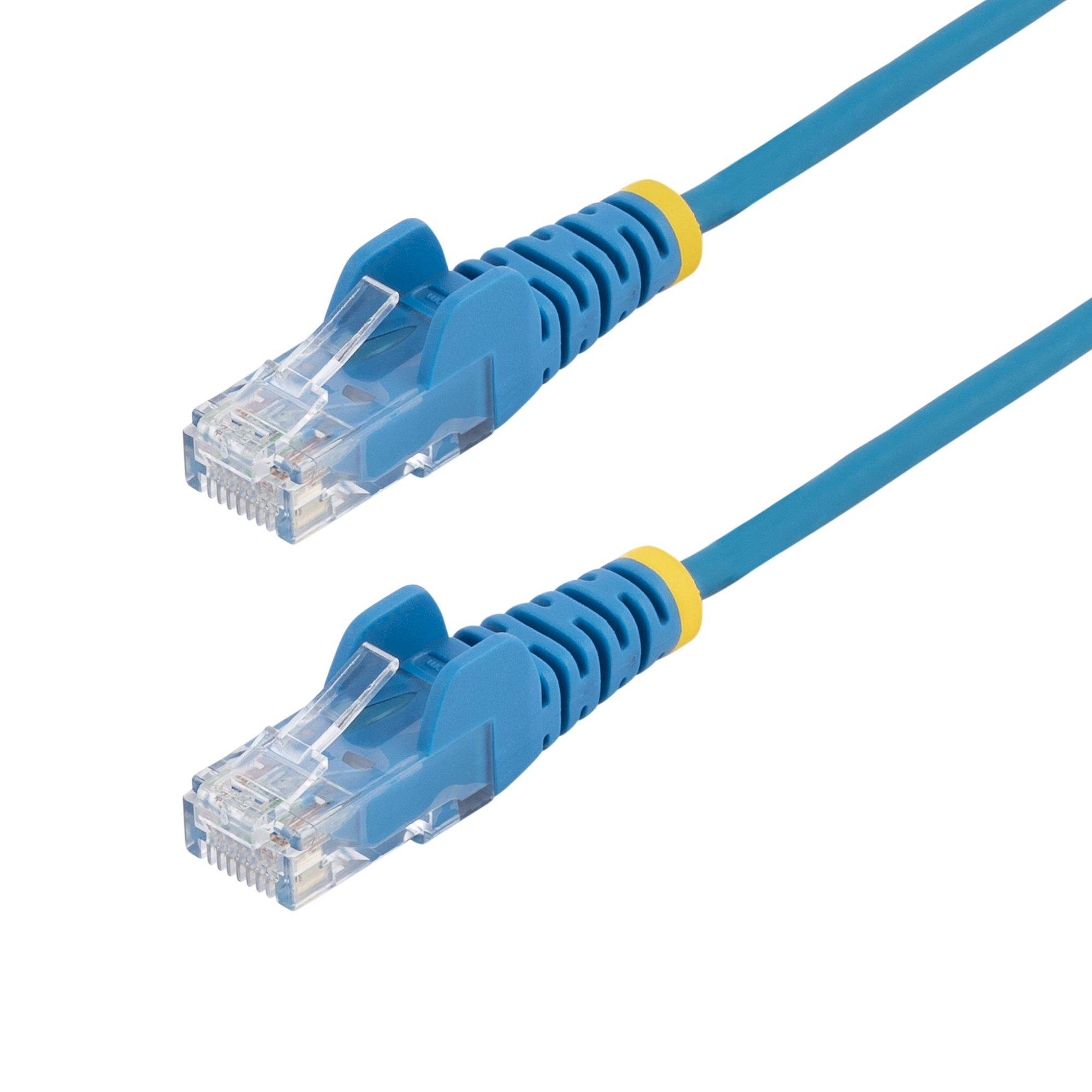 StarTech.com 5m Blaues Schlankes CAT6-Ethernet-Kabel, Snagless, 100W PoE, UTP, LSZH, 28AWG Reines Kupfer, Dünne RJ45 Patchkabel/Netzwerkkabel mit