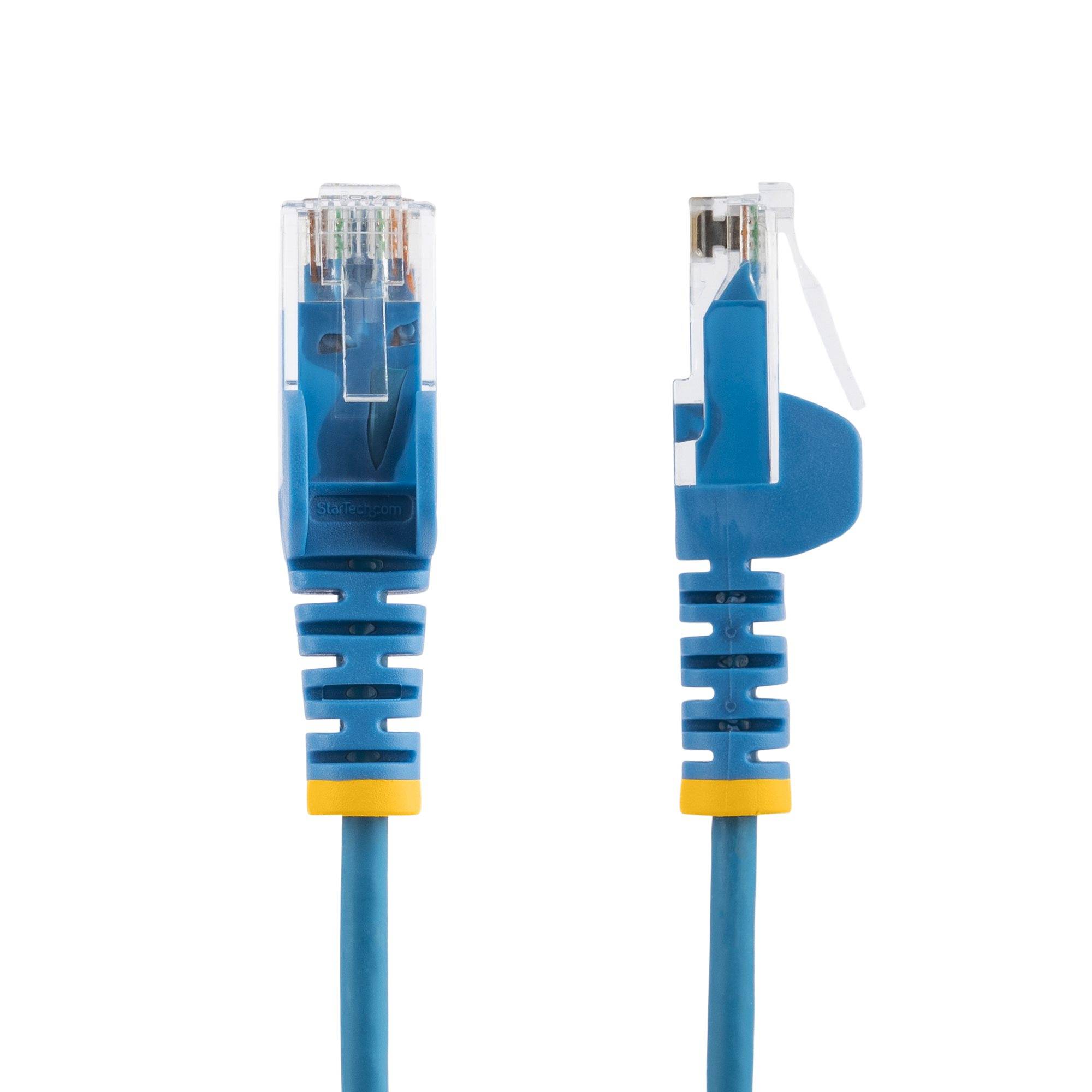 StarTech.com 5m Blaues Schlankes CAT6-Ethernet-Kabel, Snagless, 100W PoE, UTP, LSZH, 28AWG Reines Kupfer, Dünne RJ45 Patchkabel/Netzwerkkabel mit