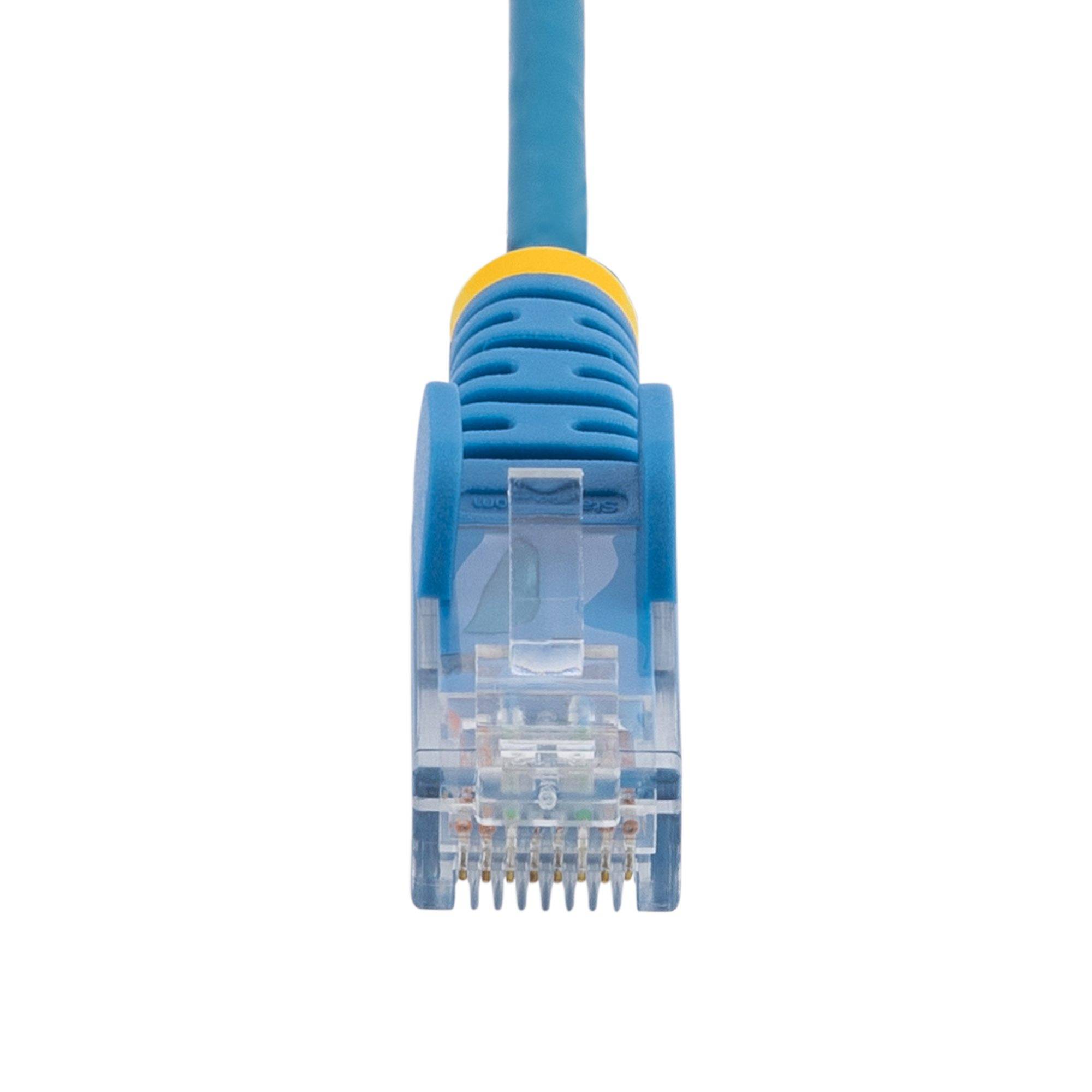 StarTech.com 5m Blaues Schlankes CAT6-Ethernet-Kabel, Snagless, 100W PoE, UTP, LSZH, 28AWG Reines Kupfer, Dünne RJ45 Patchkabel/Netzwerkkabel mit