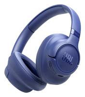 Blaue JBL Over-Ear-Kopfhörer kabellos auf weißem Hintergrund.
