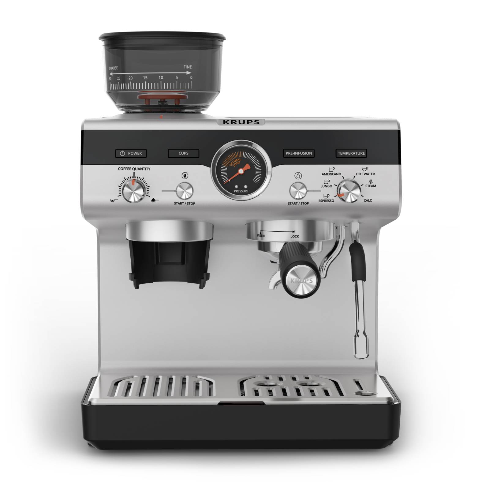 Krups Precision Siebträgermaschine XP801T - Espressomaschine - Espresso-Automat