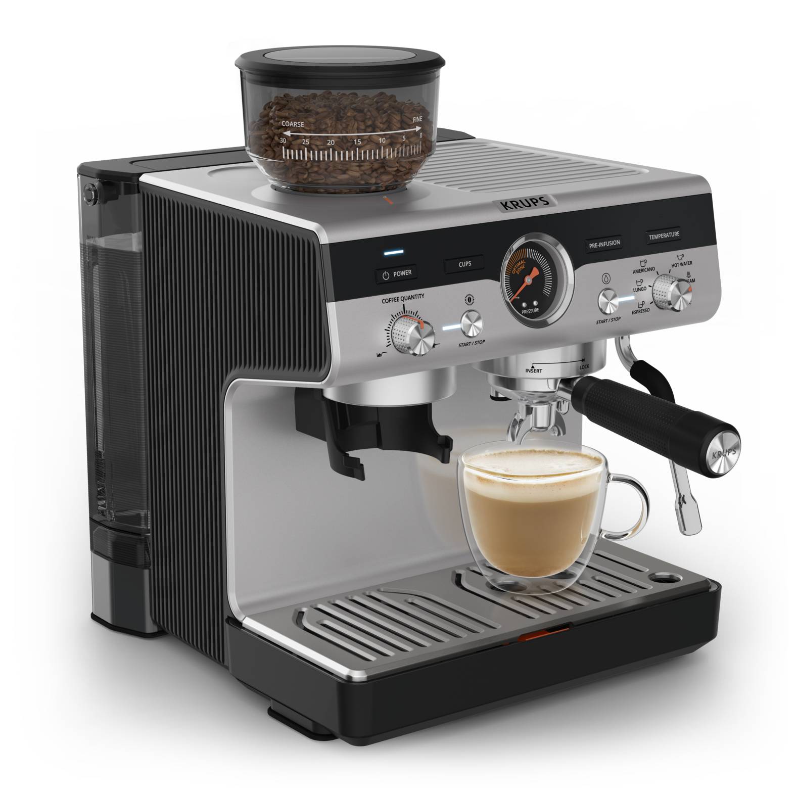 Krups Precision Siebträgermaschine XP801T - Espressomaschine - Espresso-Automat