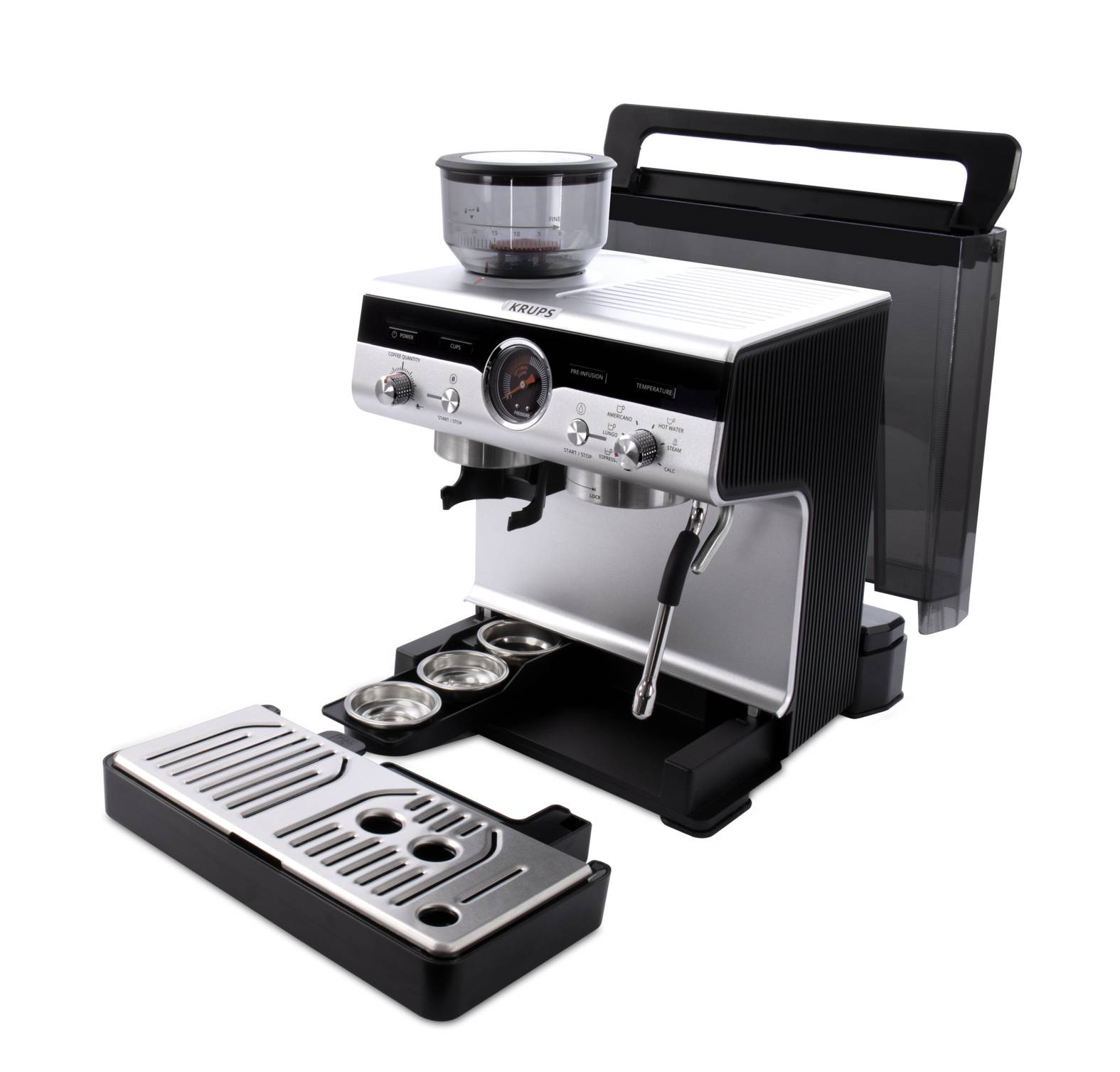 Krups Precision Siebträgermaschine XP801T - Espressomaschine - Espresso-Automat